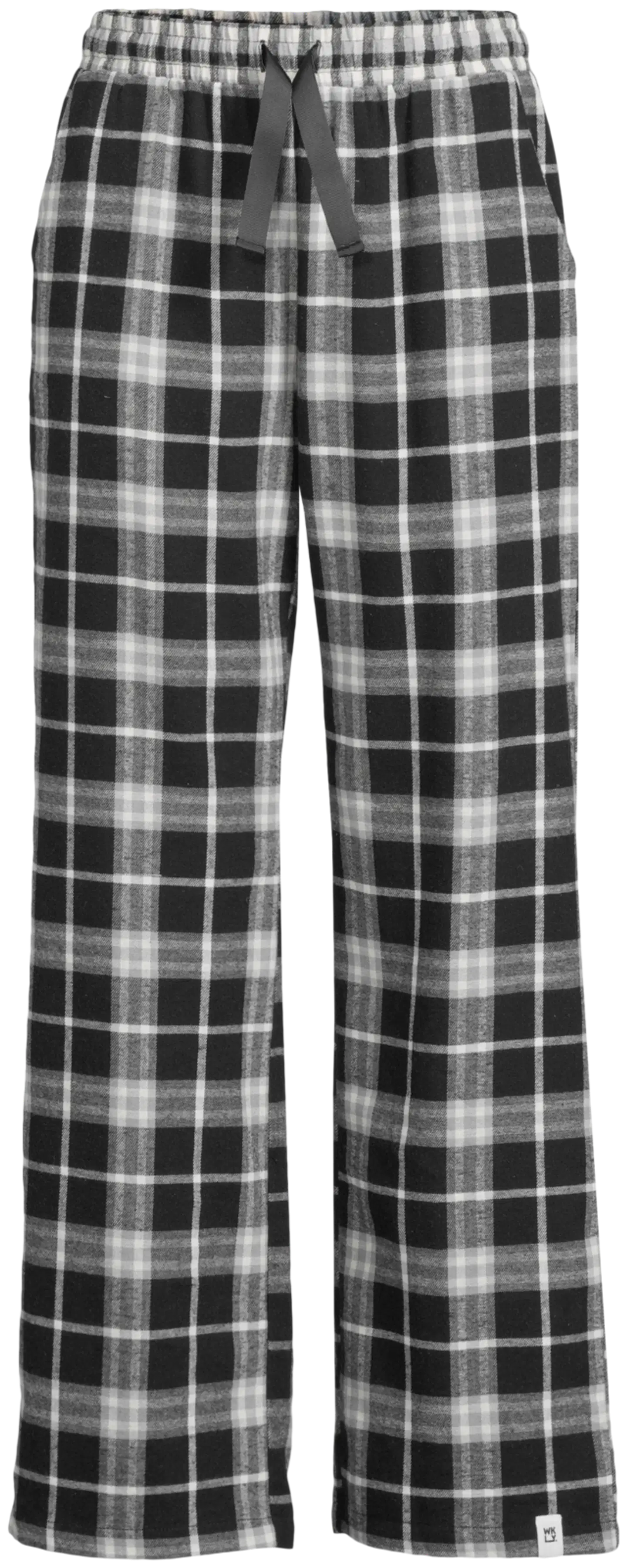 WKLY. naisten flanelliyöhousut 212W382649 - Black check - 2