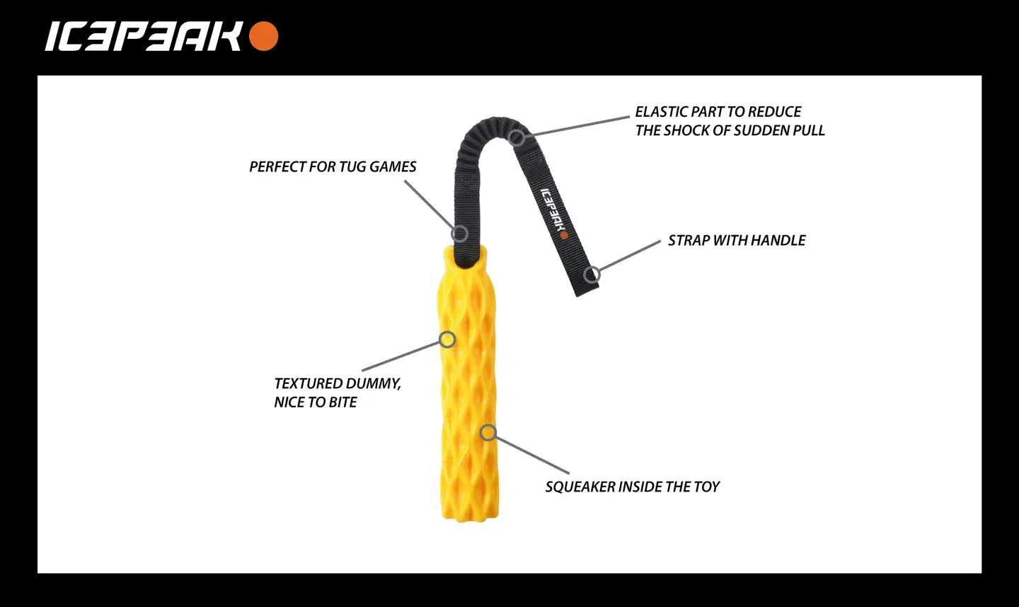 Icepeak Pet dummy Bungee M keltainen - 2