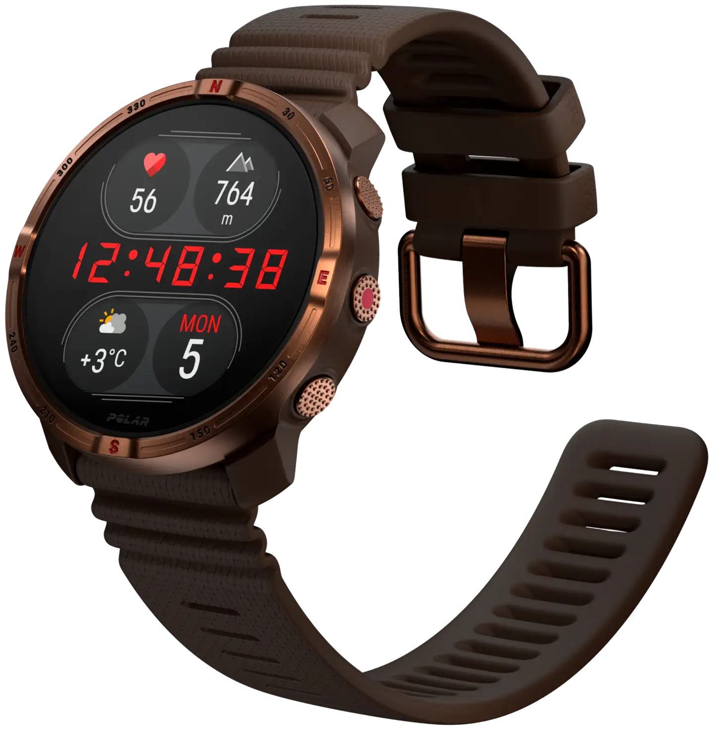 Polar Outdoor-kello Grit X2 ruskea S-L - 10