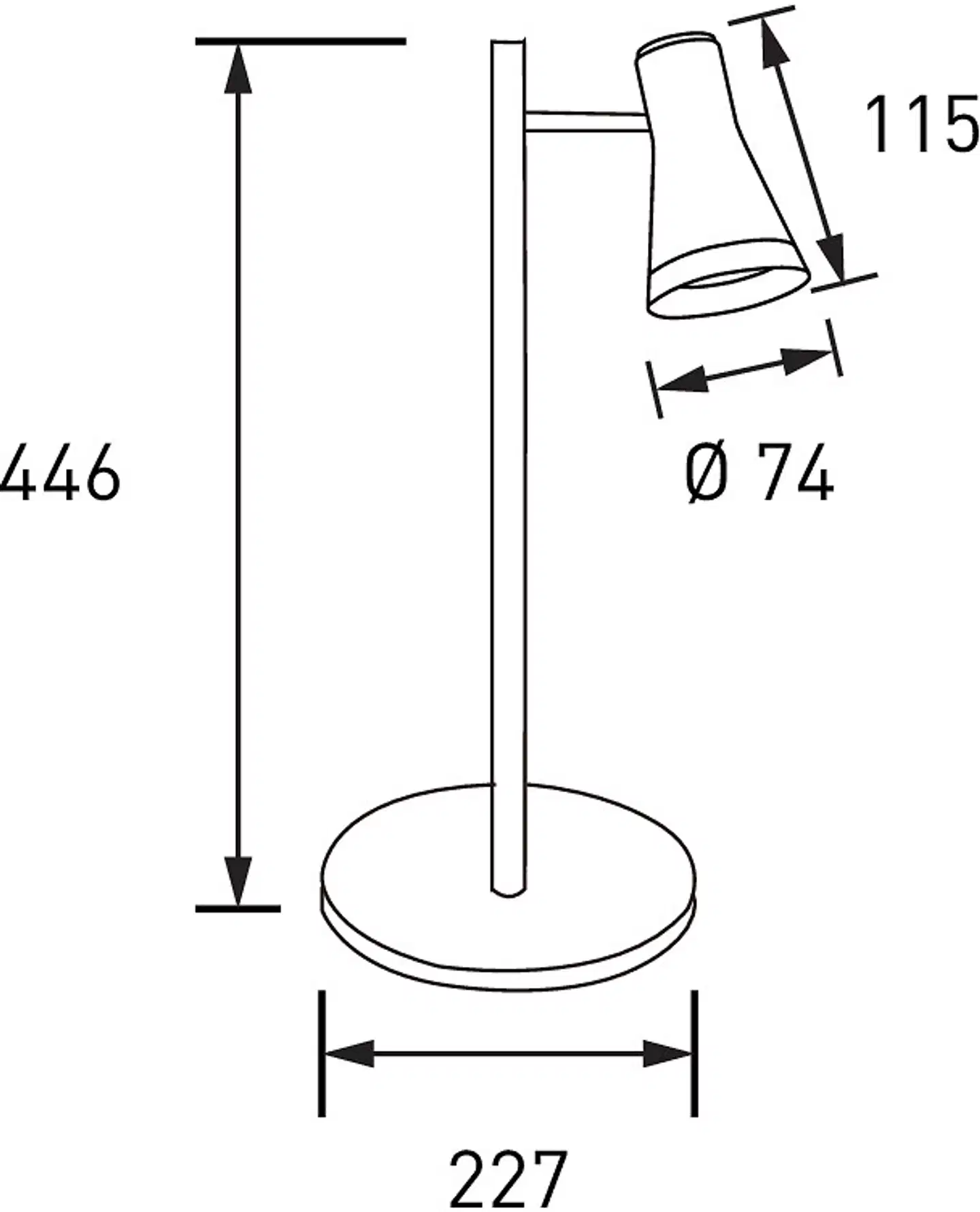 Airam Cara pöytävalaisin 4,5W/830 320lm valkoinen - 2