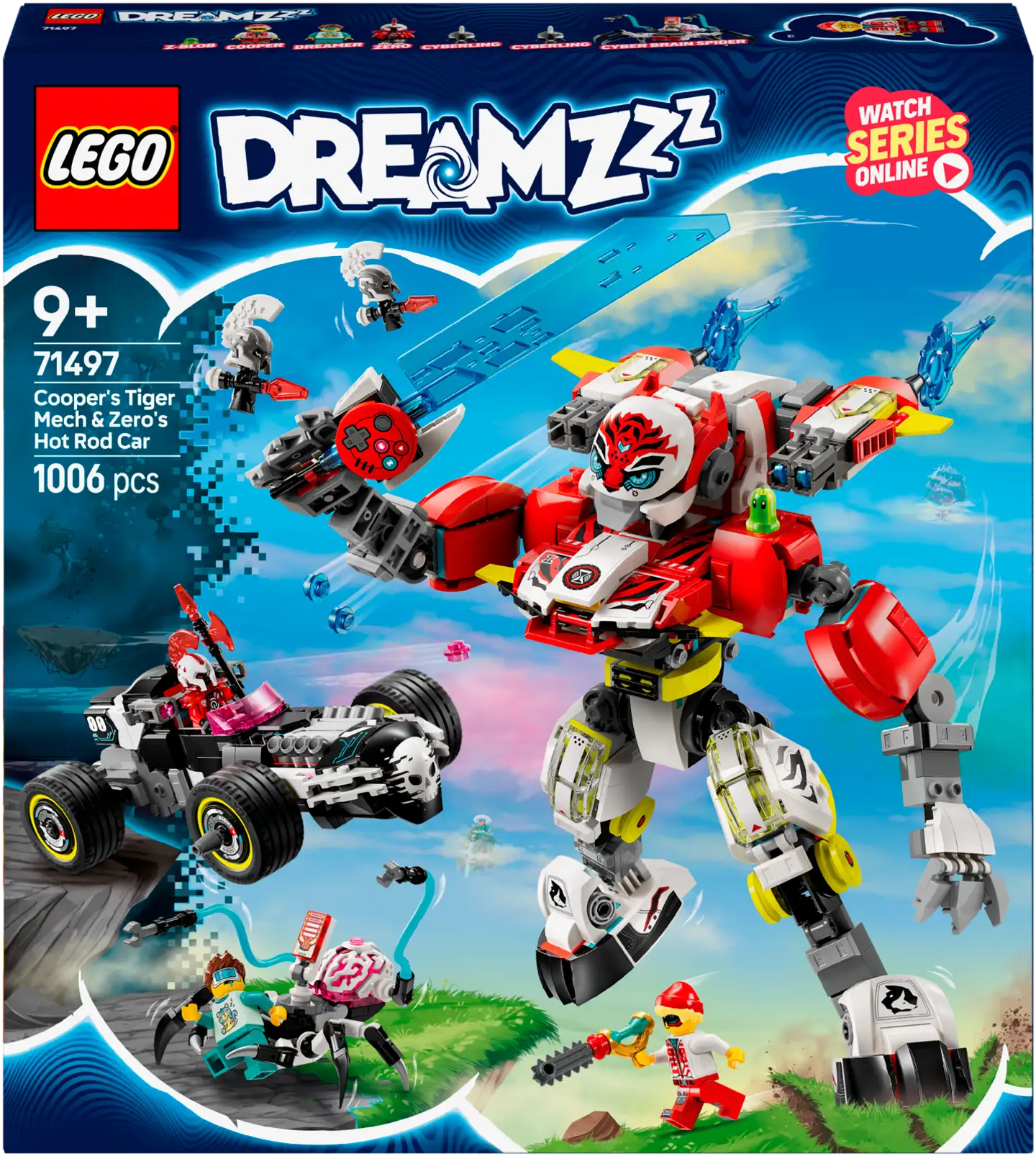 LEGO® DREAMZzz 71497 Cooperin tiikerirobotti ja Zeron hot rod ‑auto - 2