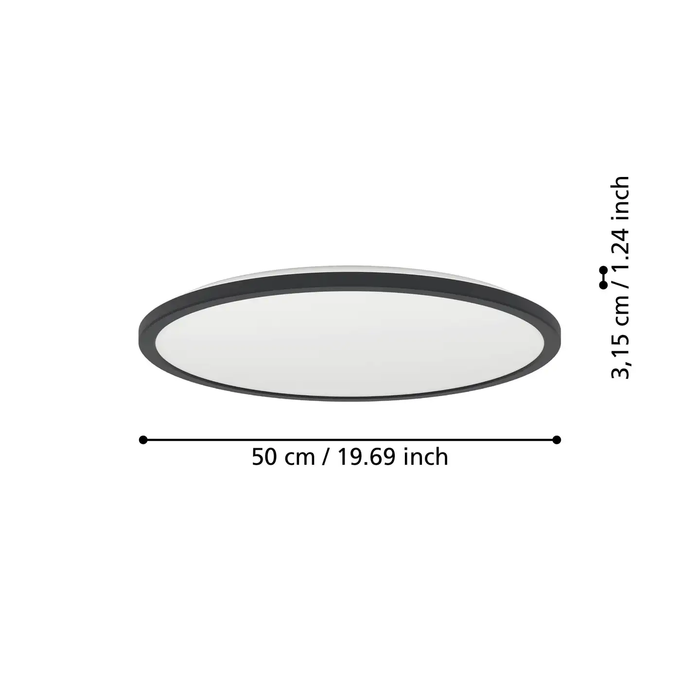 Kattovalaisin Rovito Led 16,8W CCT 2700K, 4000K, 6500K, 2900lm IP44 musta - 4
