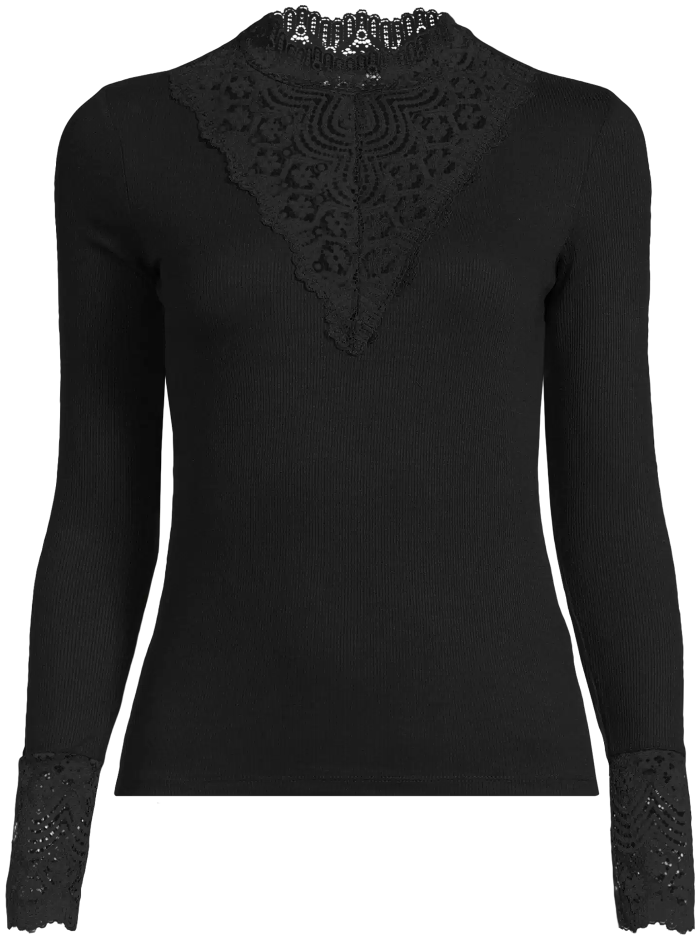 WKLY. naisten pitsisomisteinen trikoopusero 213W362666 - black - 2
