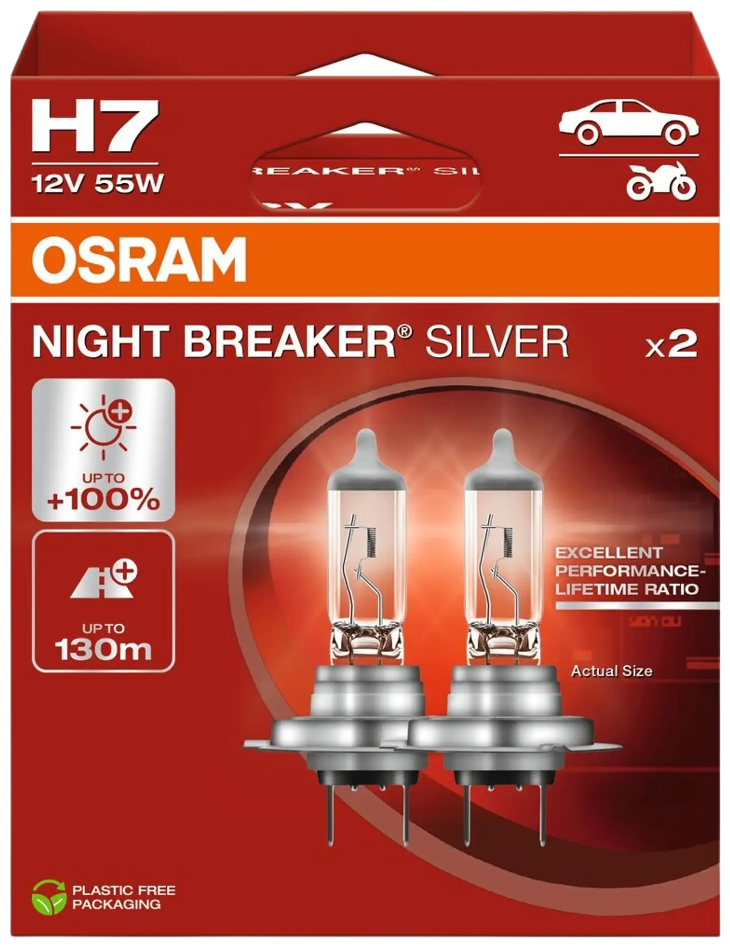 Osram Night Breaker Silver H7 12V 55W polttimopari