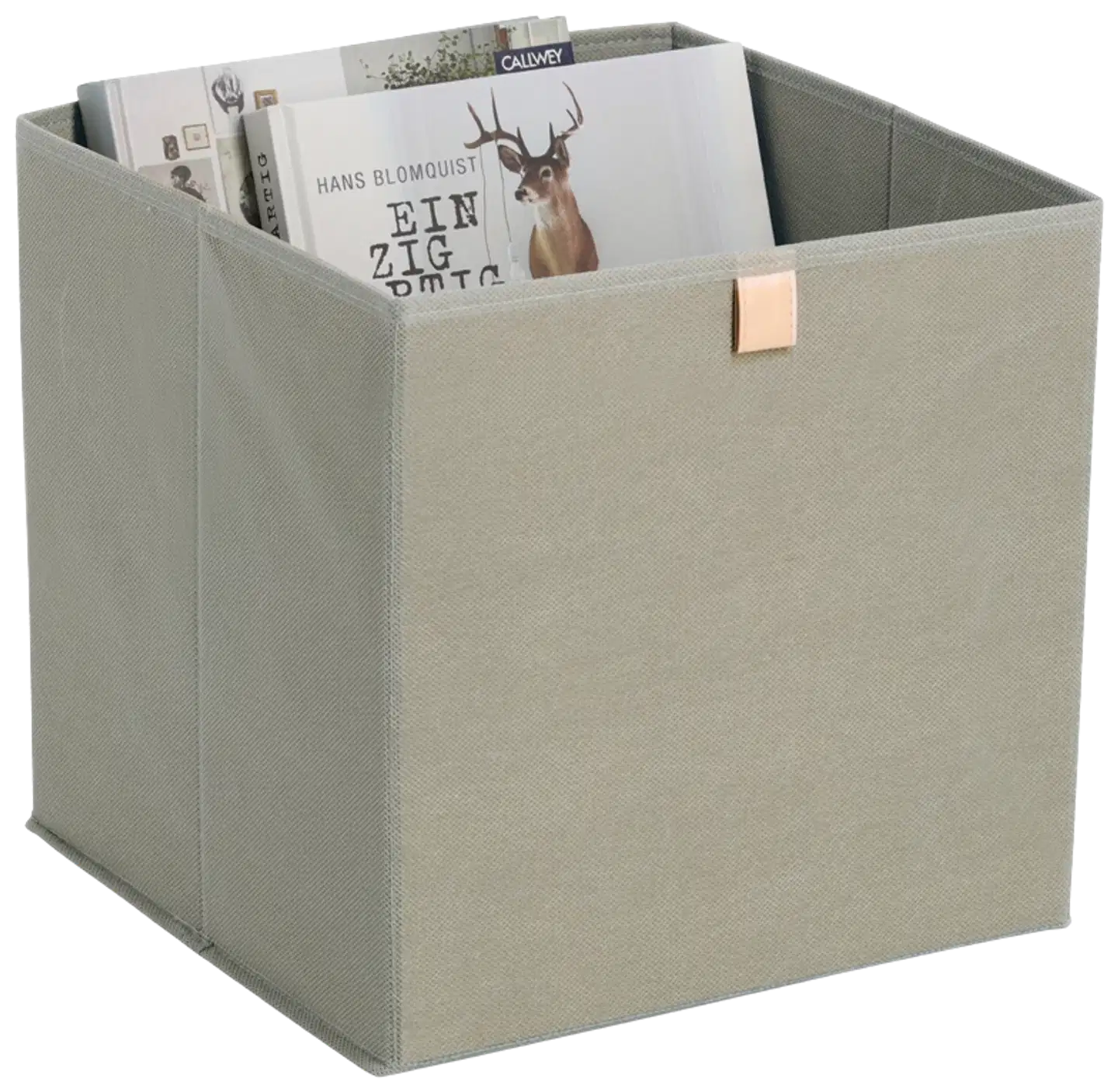 Zeller säilytyslaatikko kuitukangas khaki - 2