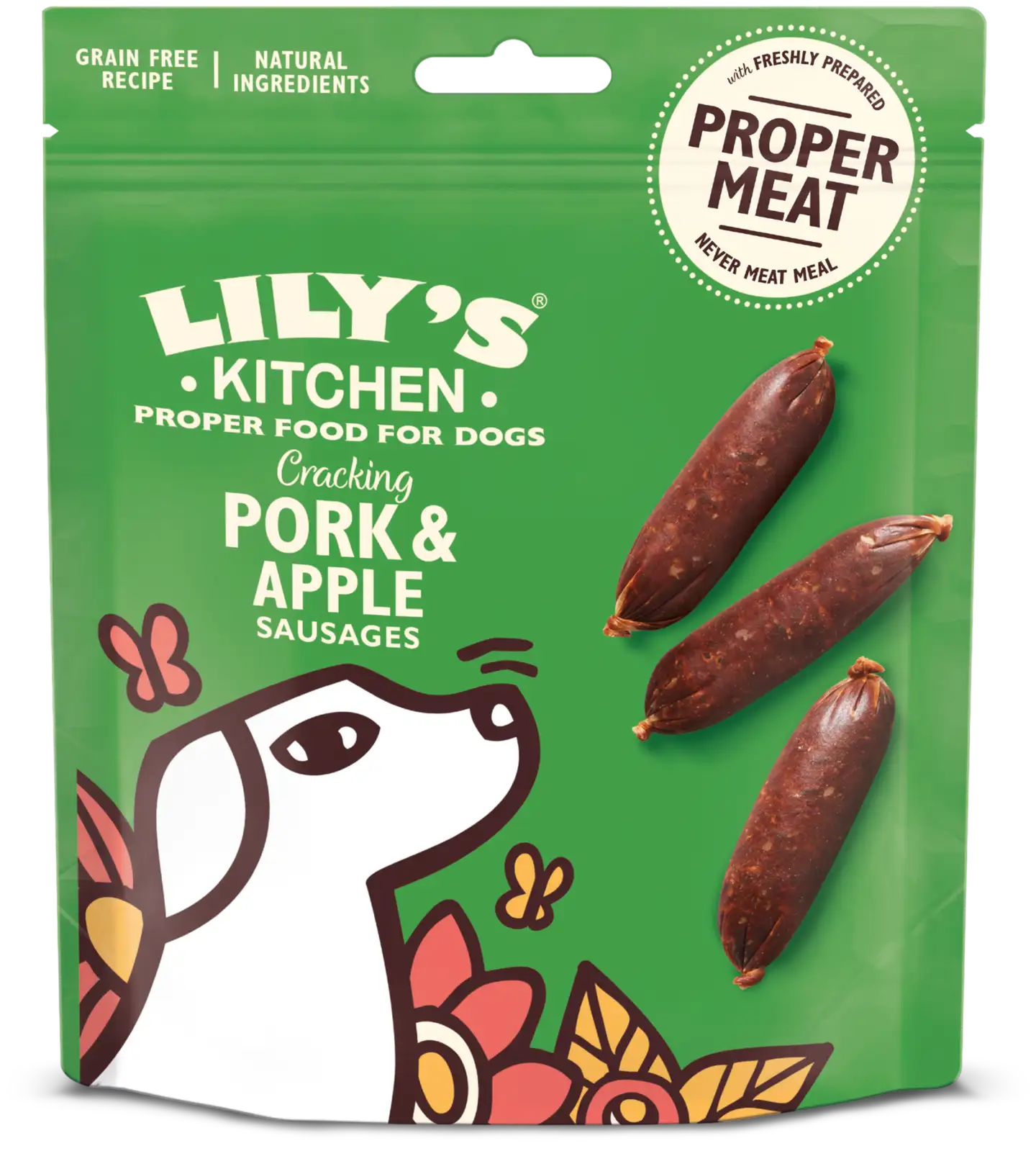 Lily's Kitchen 70g Cracking Pork and Apple Sausages koiranherkku