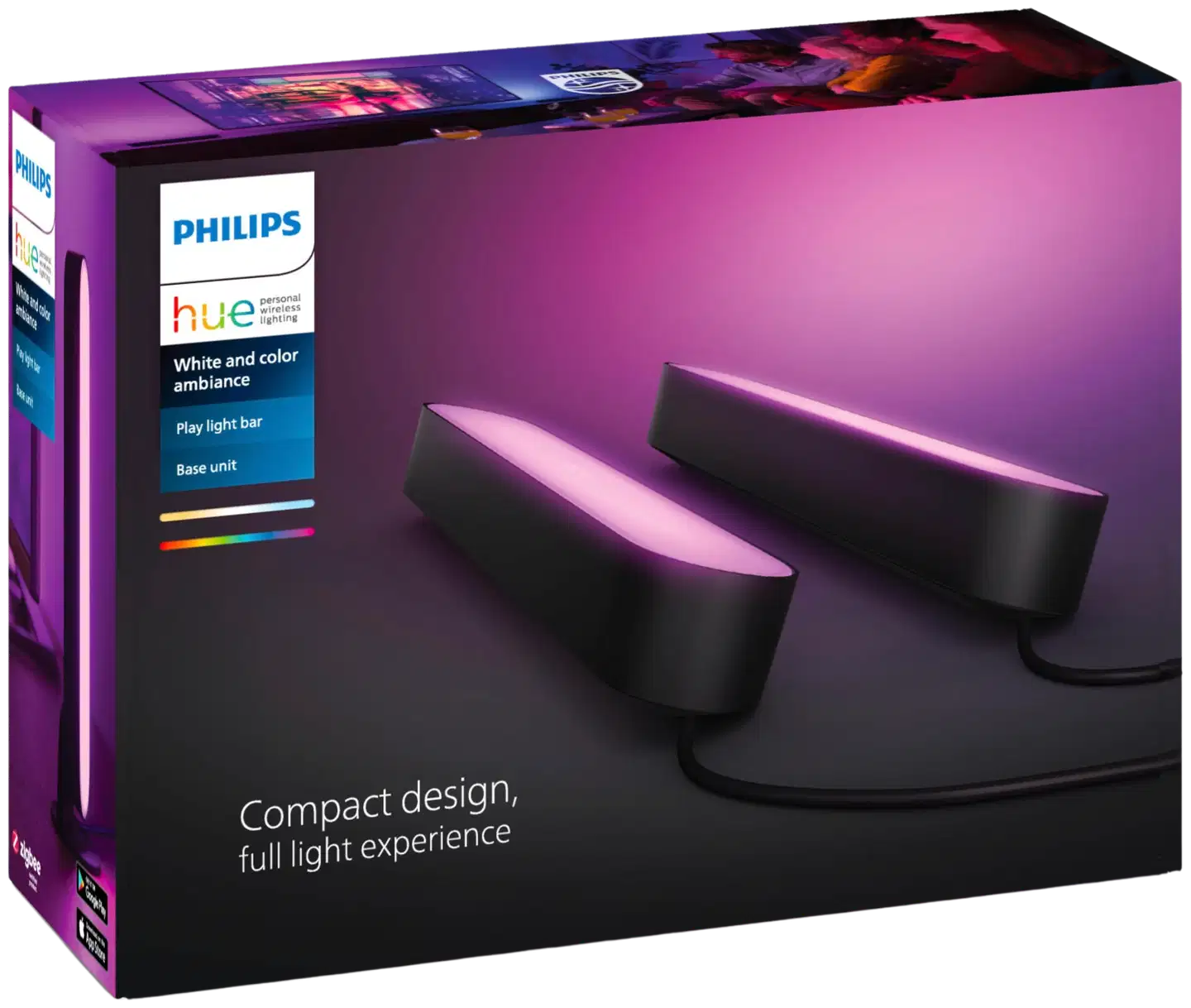 Philips Hue valopalkki Play 2 kpl 7 W 2000-6500 K 530 lm musta - 3