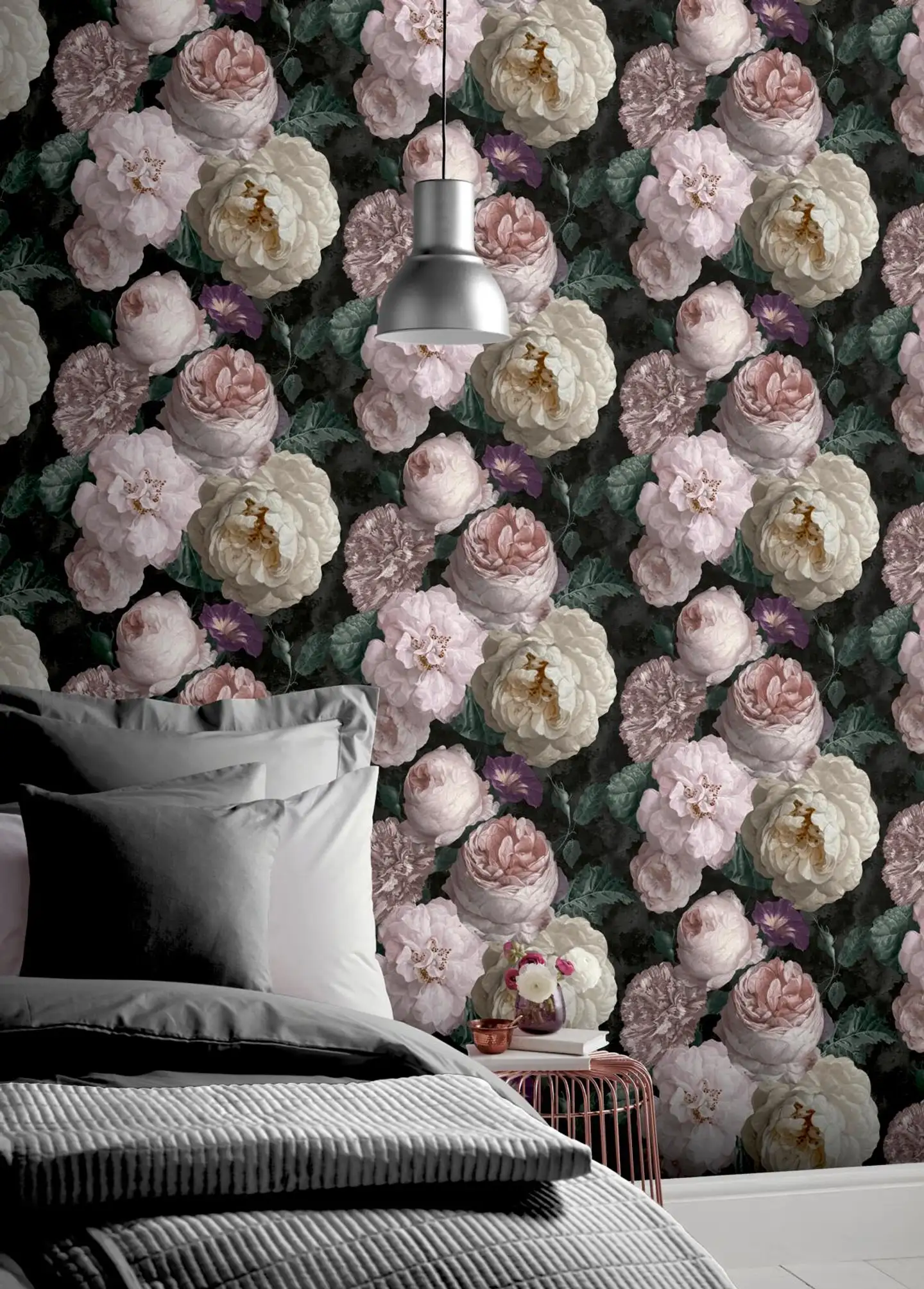 Tapettitaivas Kuitutapetti Highgrove Floral Charcoal 909900 53cm x 10,05m - 2