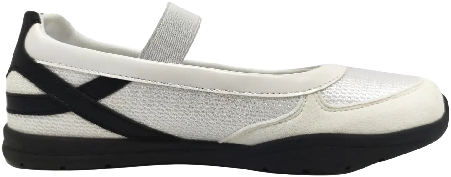 WKLY. naisten sporttiballerinat Bambi K-S6127 - White/black - 4