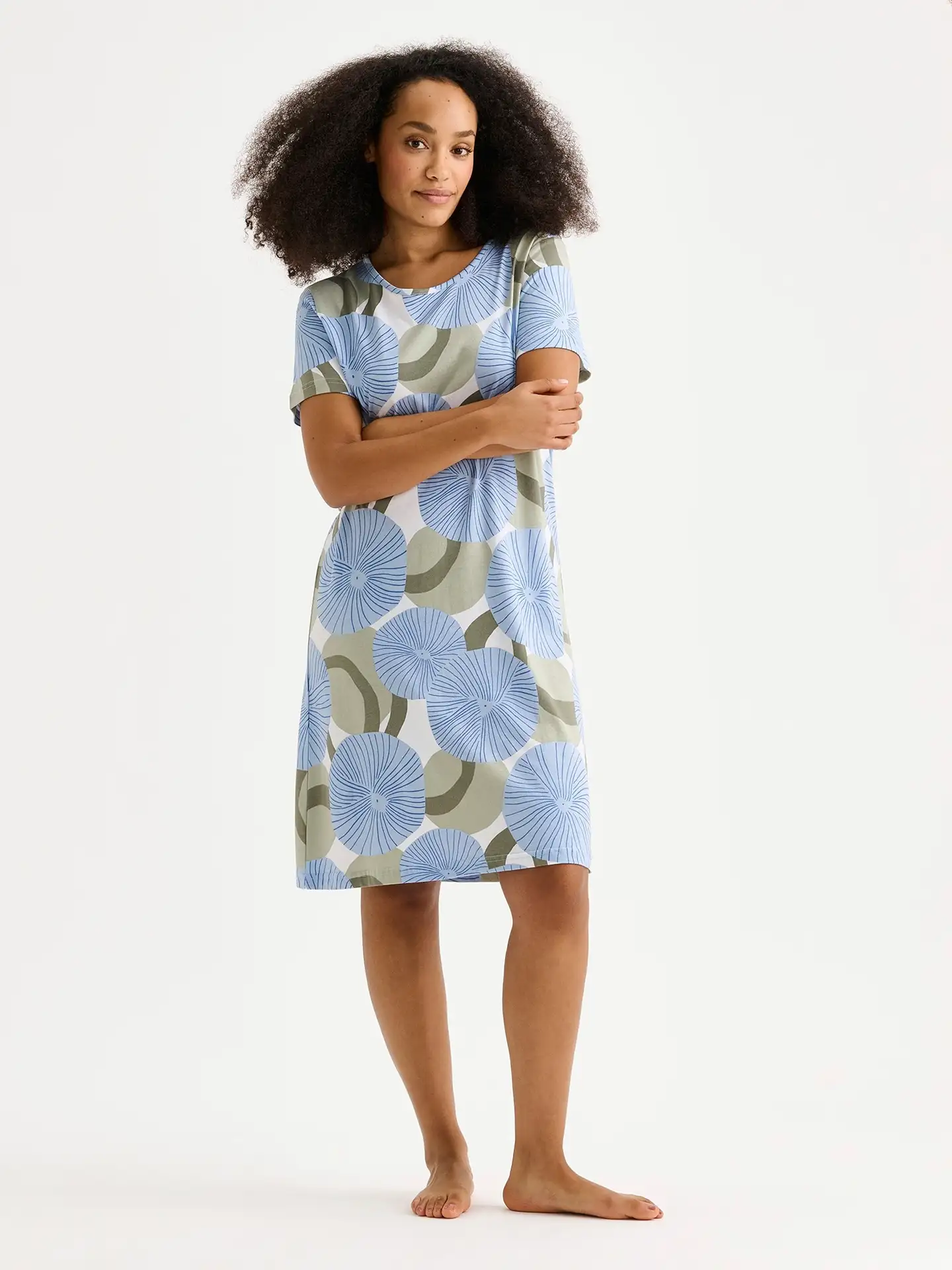 Nanso naisten lyhyt yöpaita Hedda - SININEN - 3