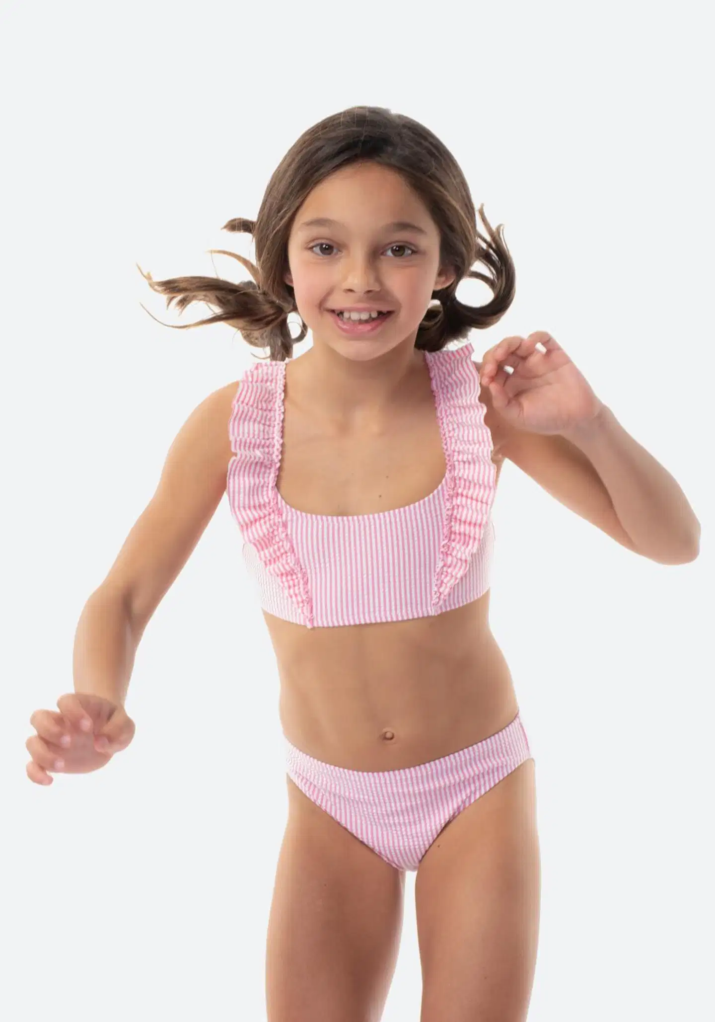 TEX lasten bikinit pinkkiraita I276826 - WHITE 4 - 4