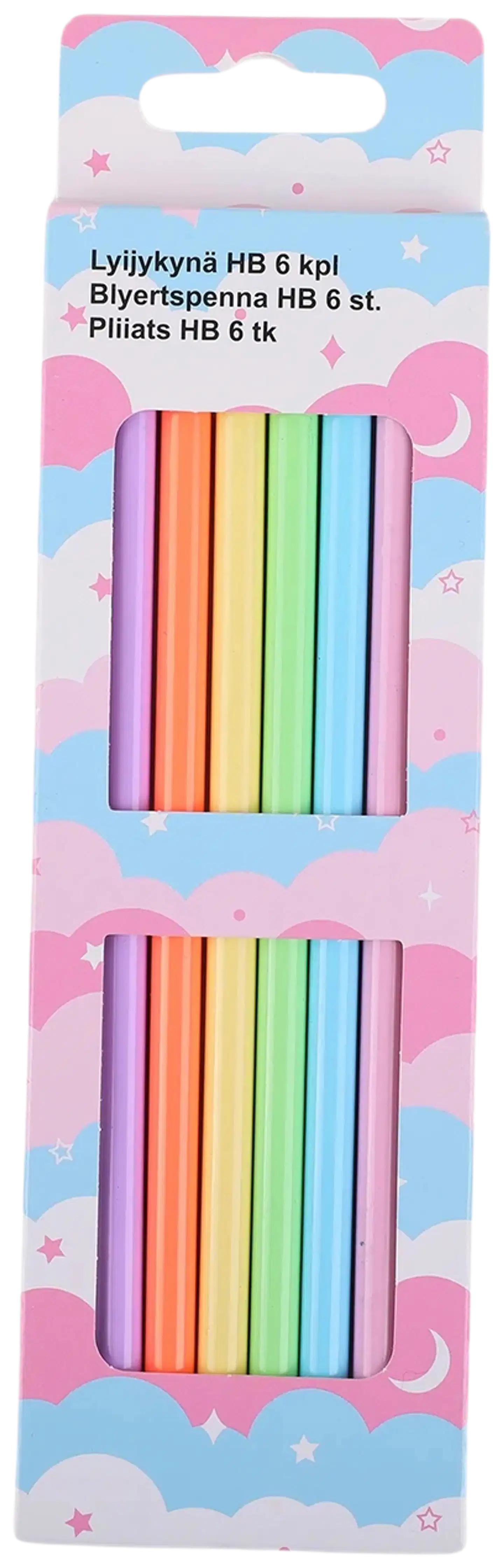 Lyijykynät 6 kpl pastelli - 1