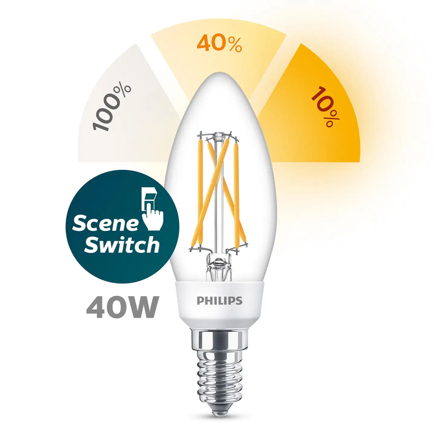 Philips LED-lamppu 5W B35 E14 2700K 470LM lämmin valkoinen - 5