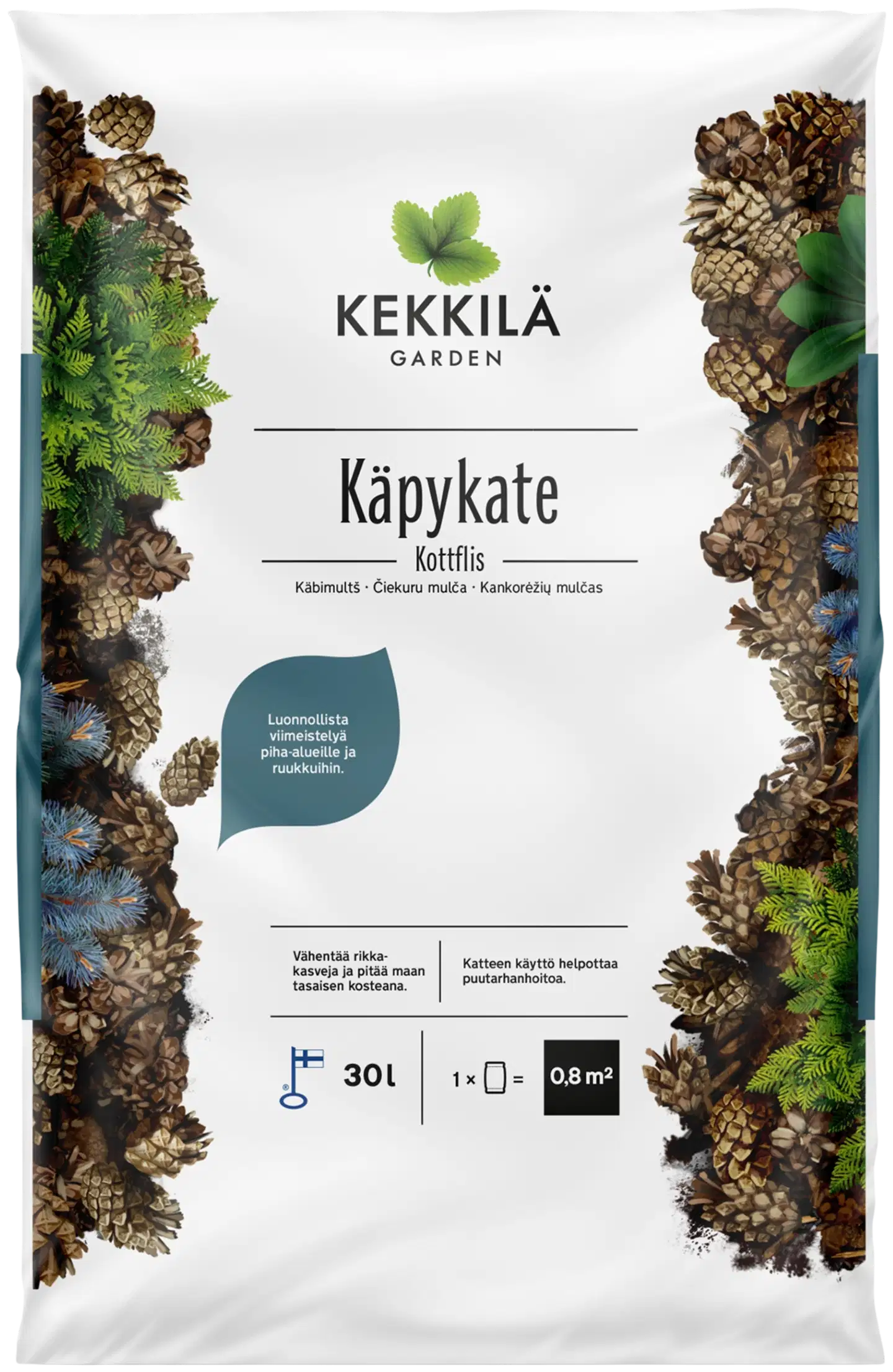 Kekkilä Käpykate 30 l, lava 50 säkkiä - 2