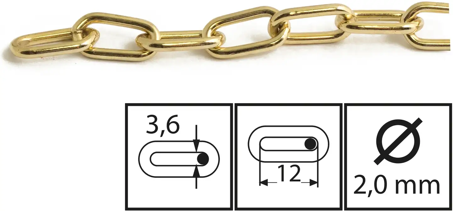Habo koristeketju 200 messingöity 2m - 1