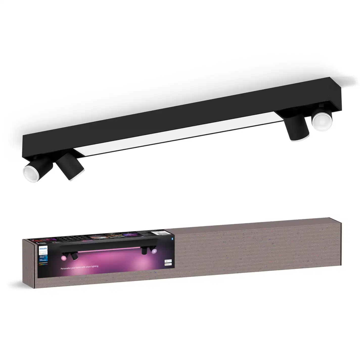 Philips Hue Centris -kattovalaisin neljällä kohdevalolla 40W 2000-6500K 4400LM musta - 3