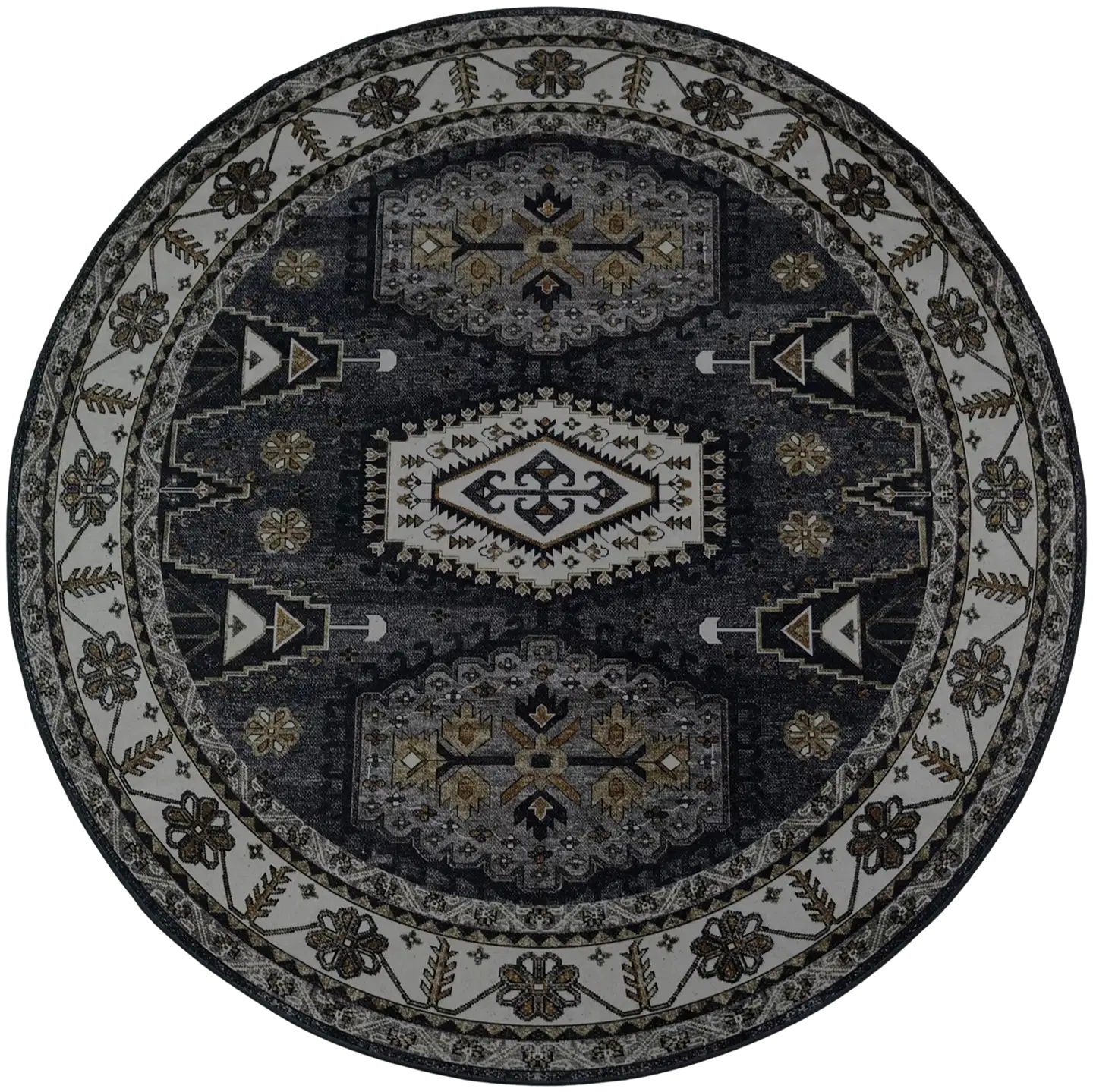 Jysmä matto Daria Ø 160cm antrasiitti - 1