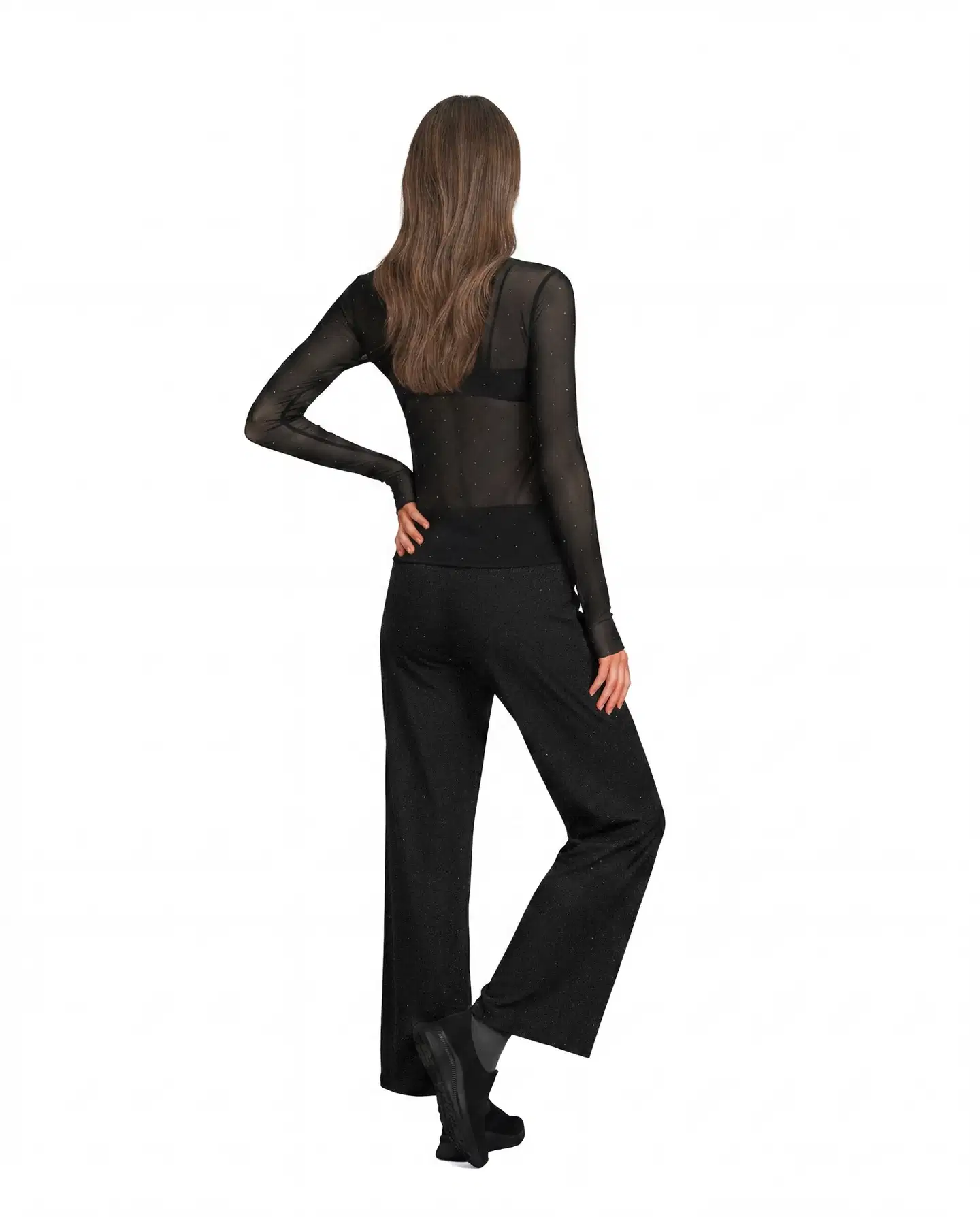 WKLY. naisten mesh-trikoopusero 213W362669 - black - 3