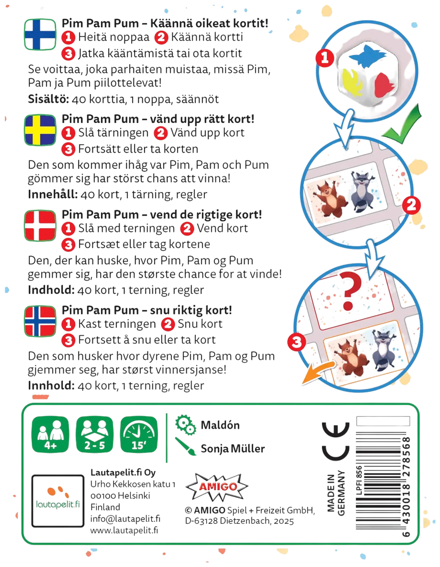 Lautapelit.fi Pim Pam Pum lastenpeli - 2