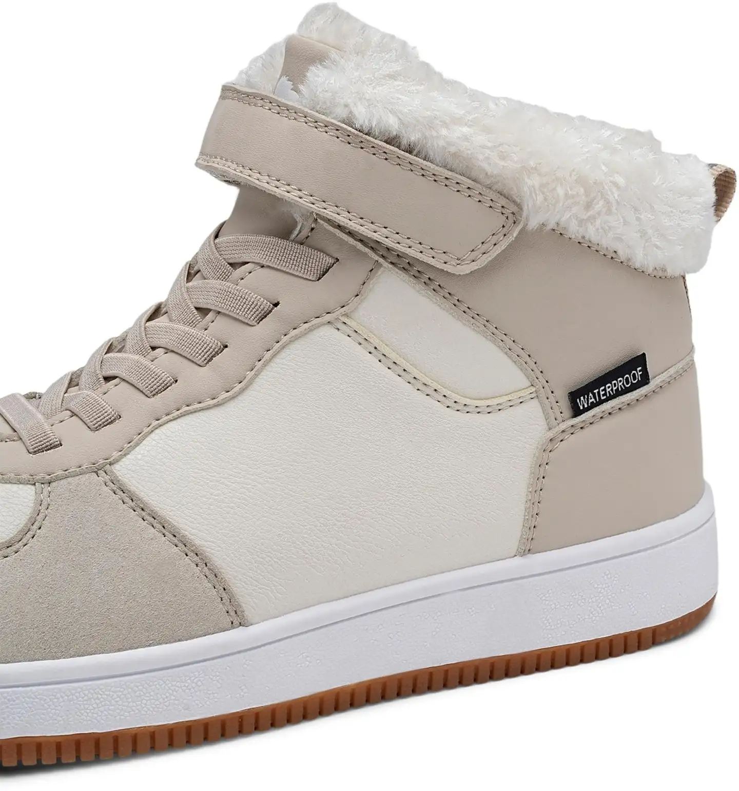 Lejon lasten vedenpitävät vapaa-ajan tennarit Bailey WP Warm - offw beige - 4