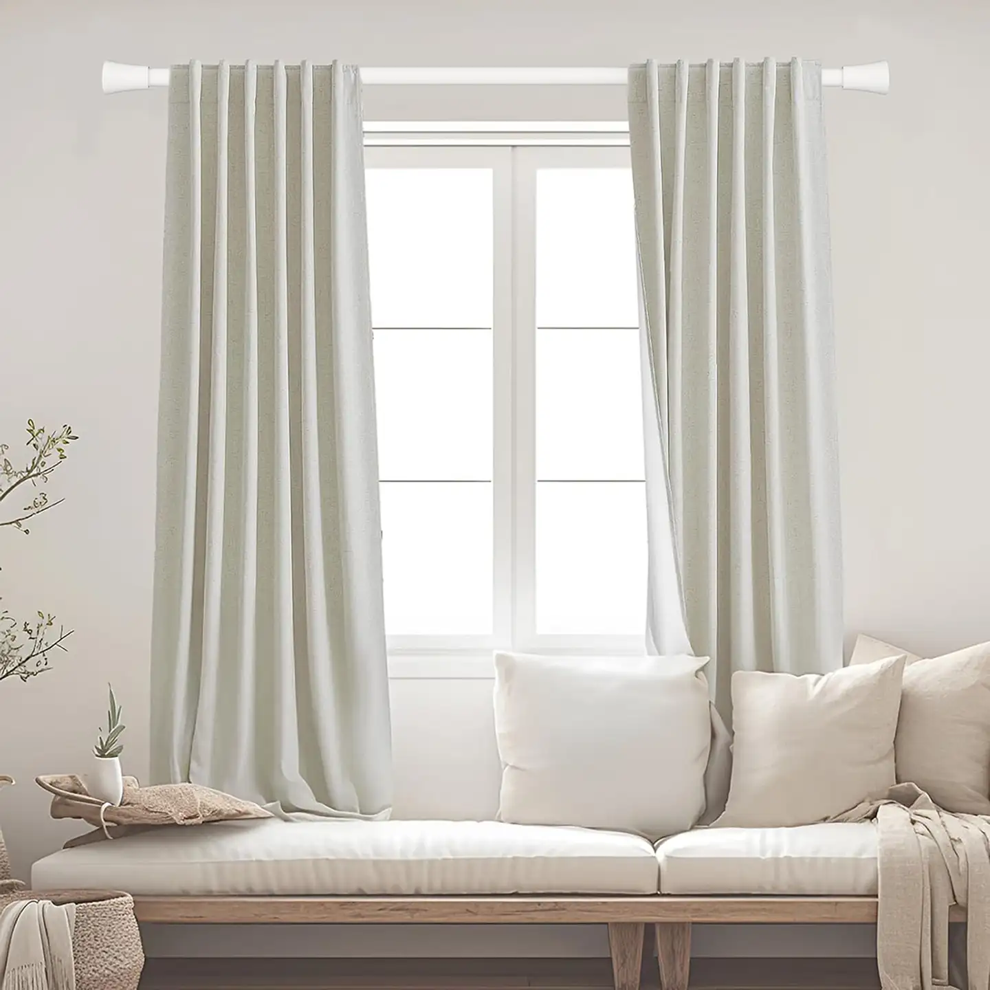 Ihanin verhotanko Melissa mattavalkoinen 160-310cm 25/28mm - 3