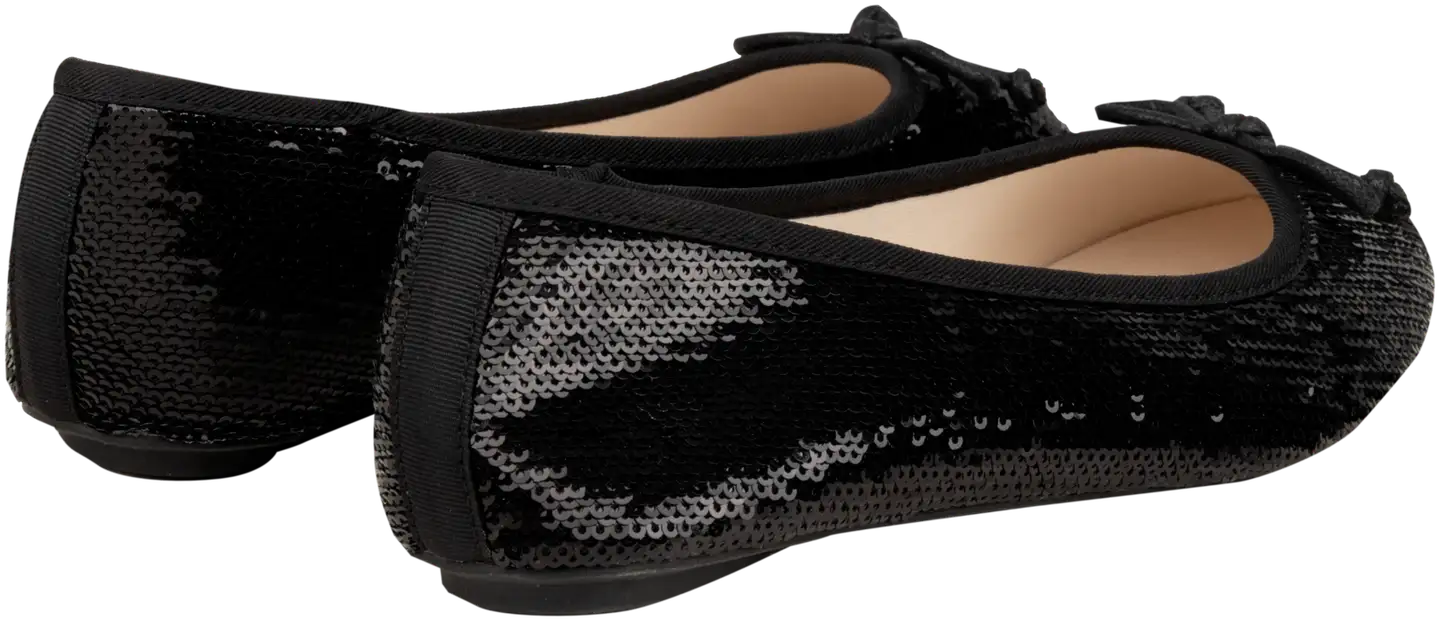 TEX lasten paljettiballerinat I995882 - BLACK 1 - 4