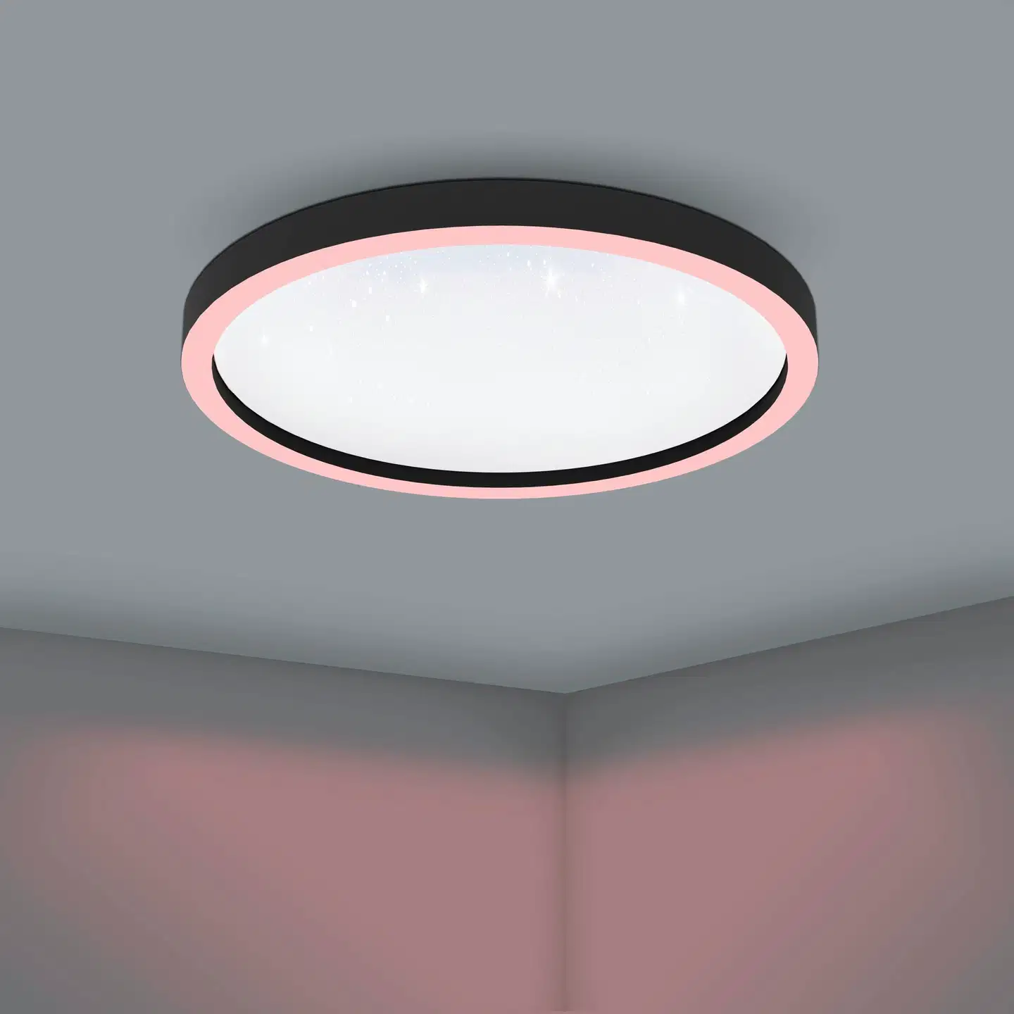 EGLO Plafondi connect.z Montemorelos-z led 34,5W Ø57cm musta/valkoinen, kristalliefekti - 7