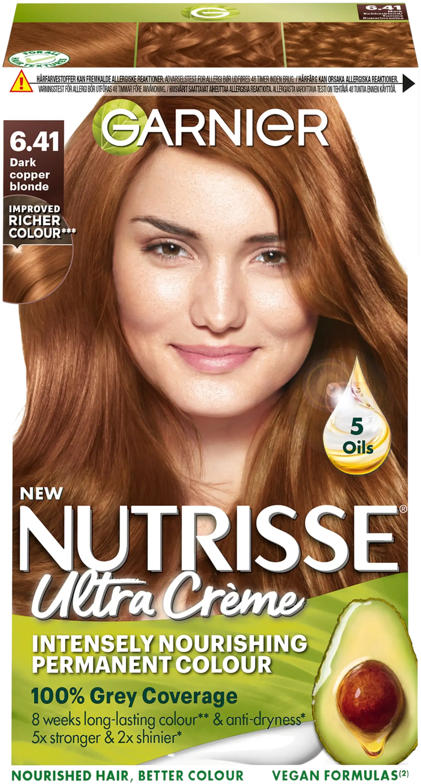 Garnier Nutrisse Ultra Créme 6.41 Dark Copper Blonde Tumma Kuparinvaalea kestoväri 1kpl - 2