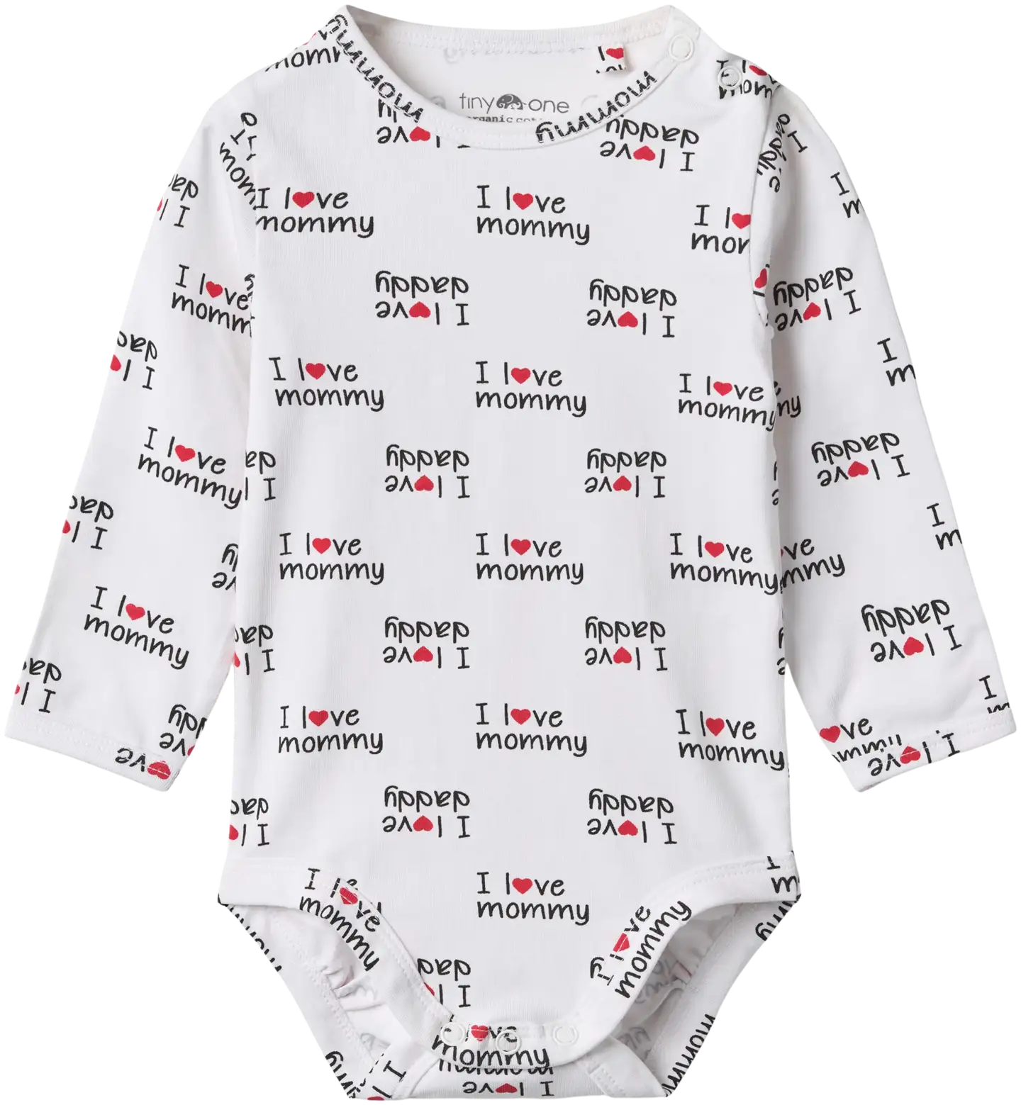 TinyOne vauvojen body Mom & Dad 3-pack - Off white/grey melange - 3