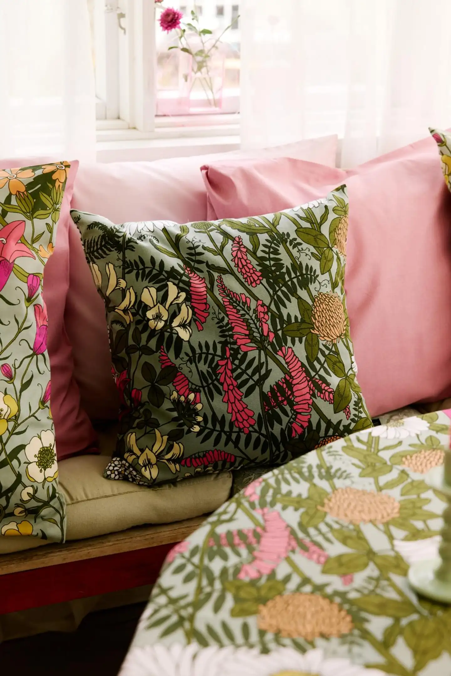 Vallila tyynynpäällinen Ahomaa 43x43 cm gvihreä/pinkki - 6