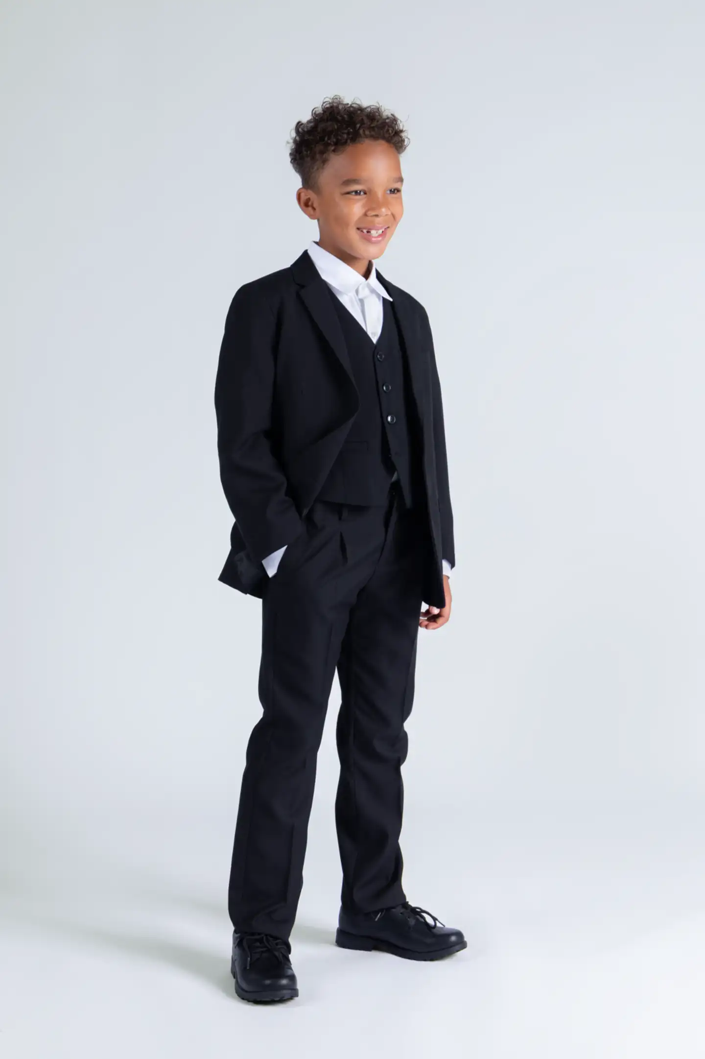 House nuorten suorat housut 236H391643 - MUSTA - 5