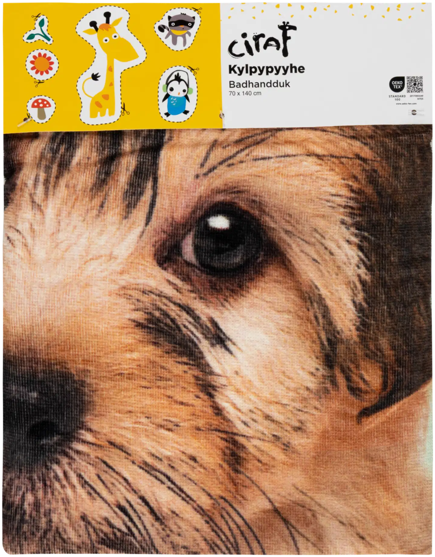 Ciraf lasten kylpypyyhe Doggy 70x140 cm - 4