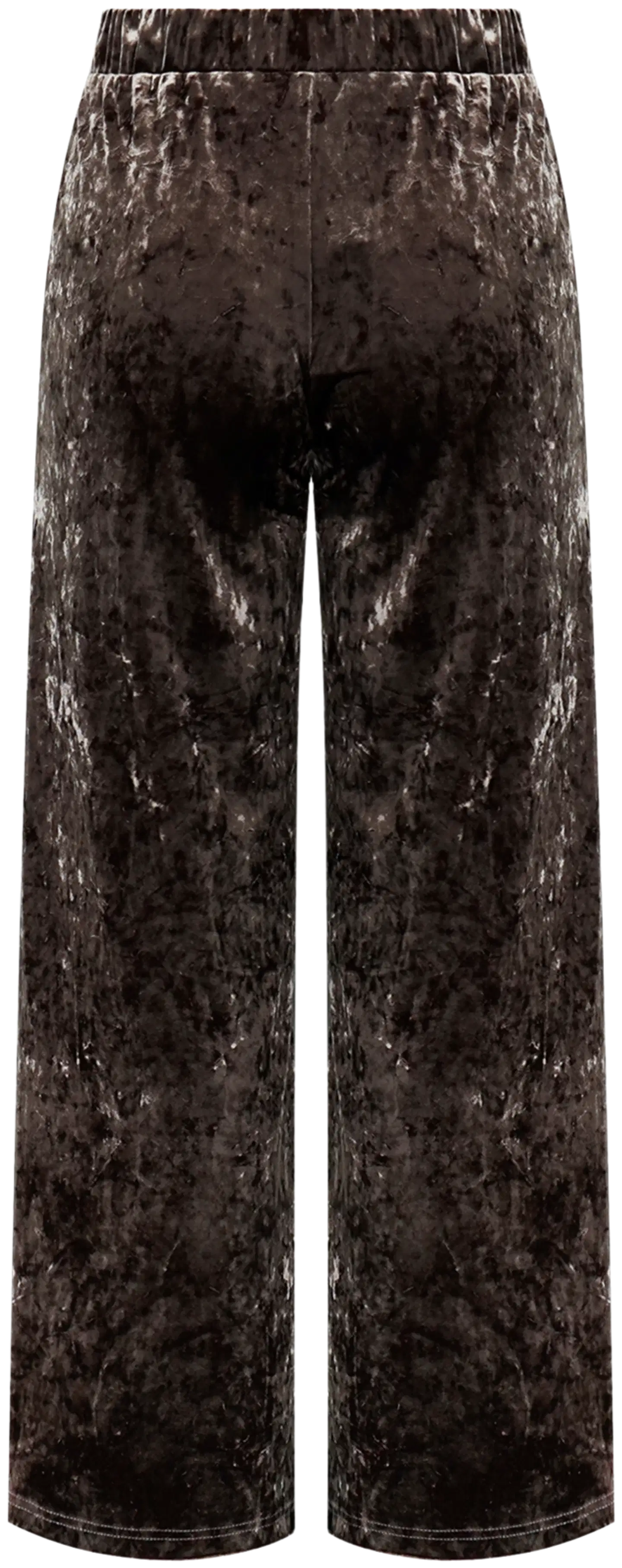 WKLY. naisten samettijuhlahousut wide leg 222W382676 - Cocoa - 2