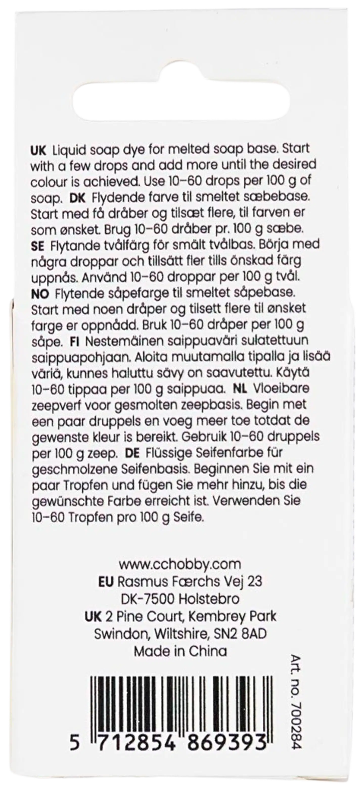 Creativ Company saippuaväri, kyyhkynharm, 10 ml - 3