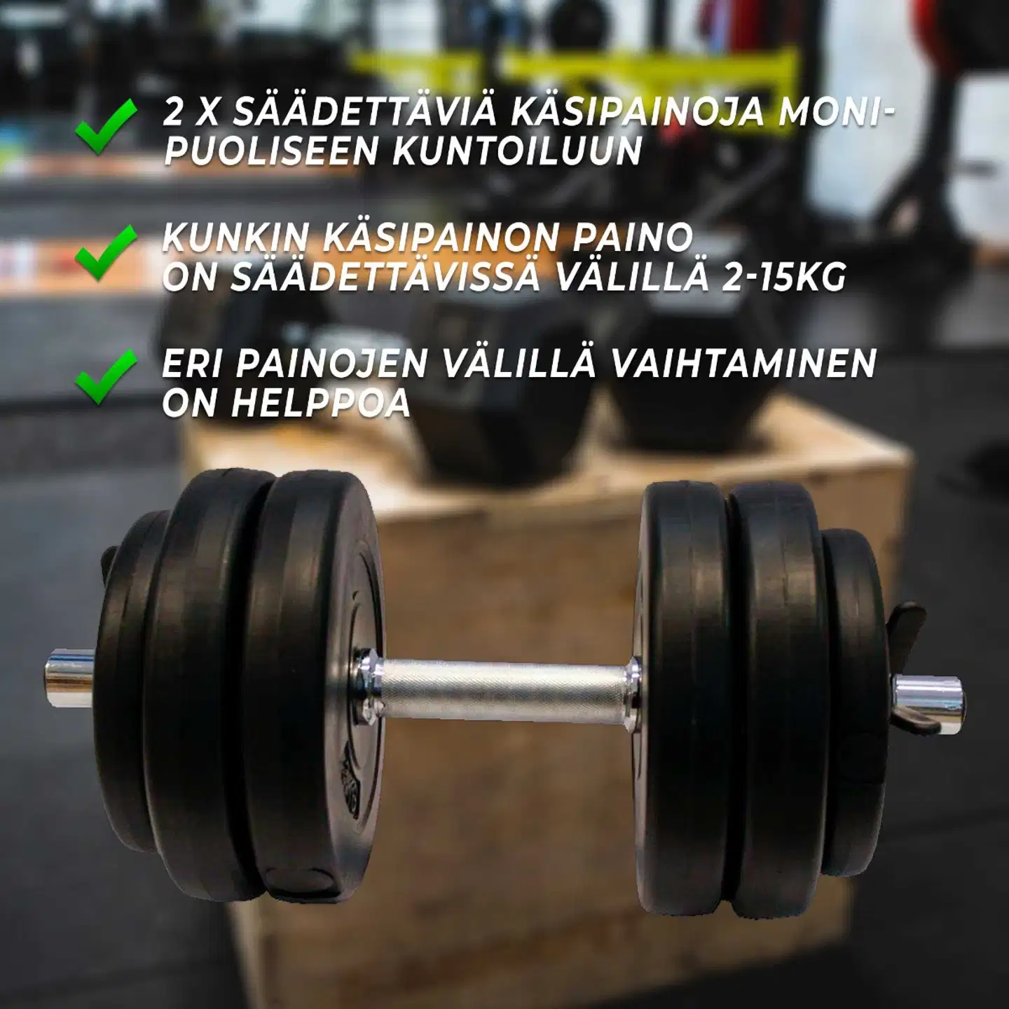 Fit'n shape 2 x säädettävä käsipaino, 30kg - 3