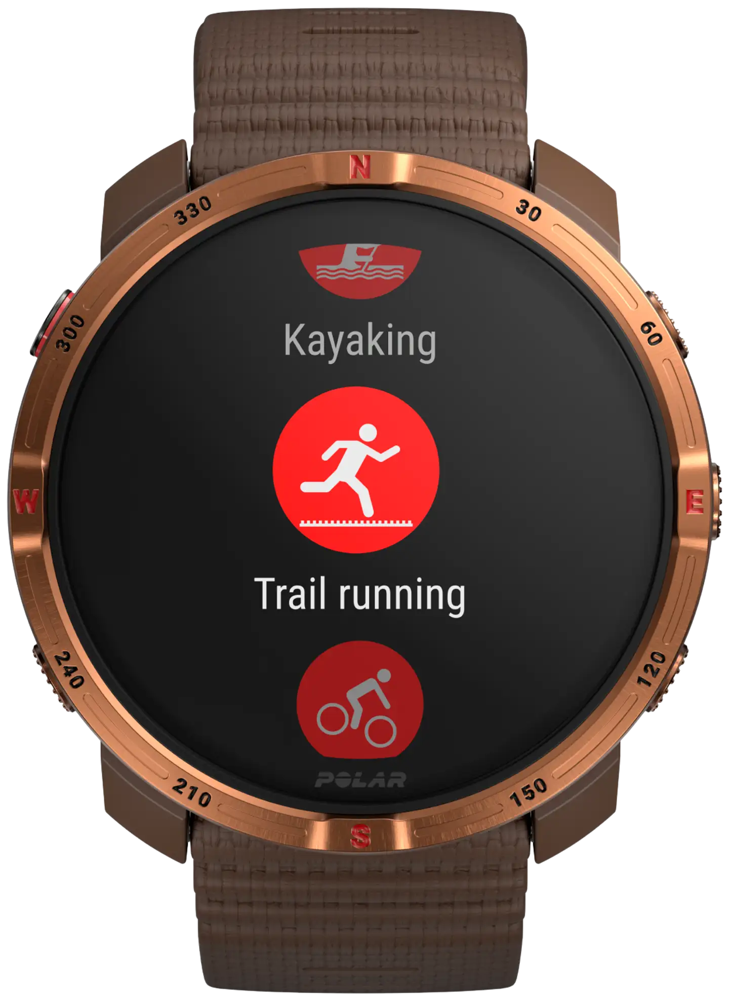 Polar Outdoor-kello Grit X2 ruskea S-L - 4
