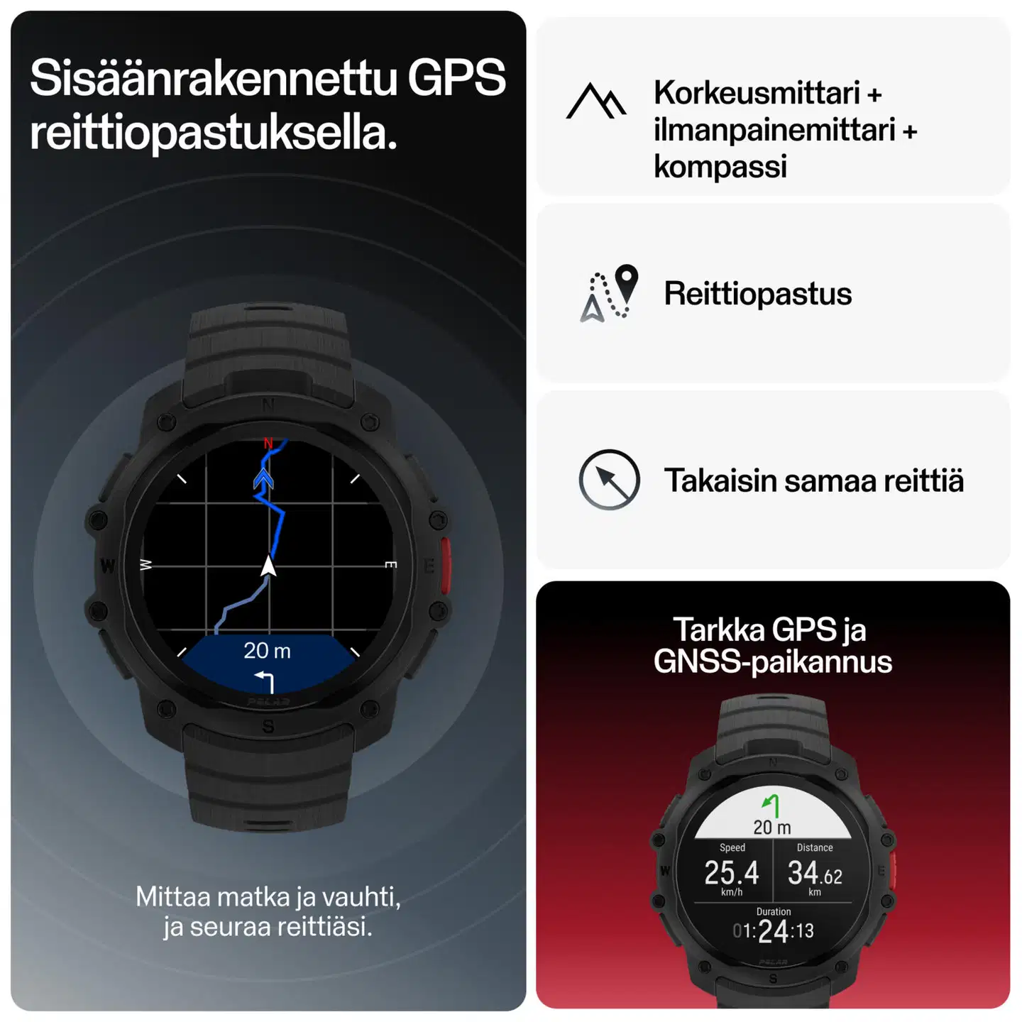 Polar urheilukello Street X Night Black (S-L) - 11