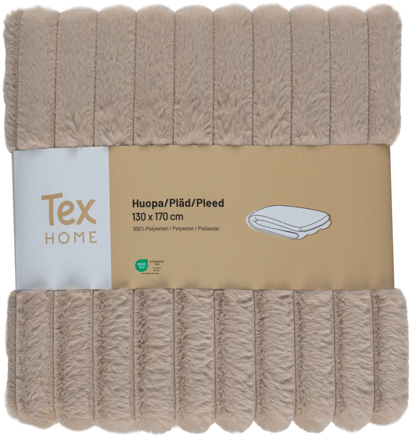 Tex Home huopa Fake fur 130 x 170 cm beige