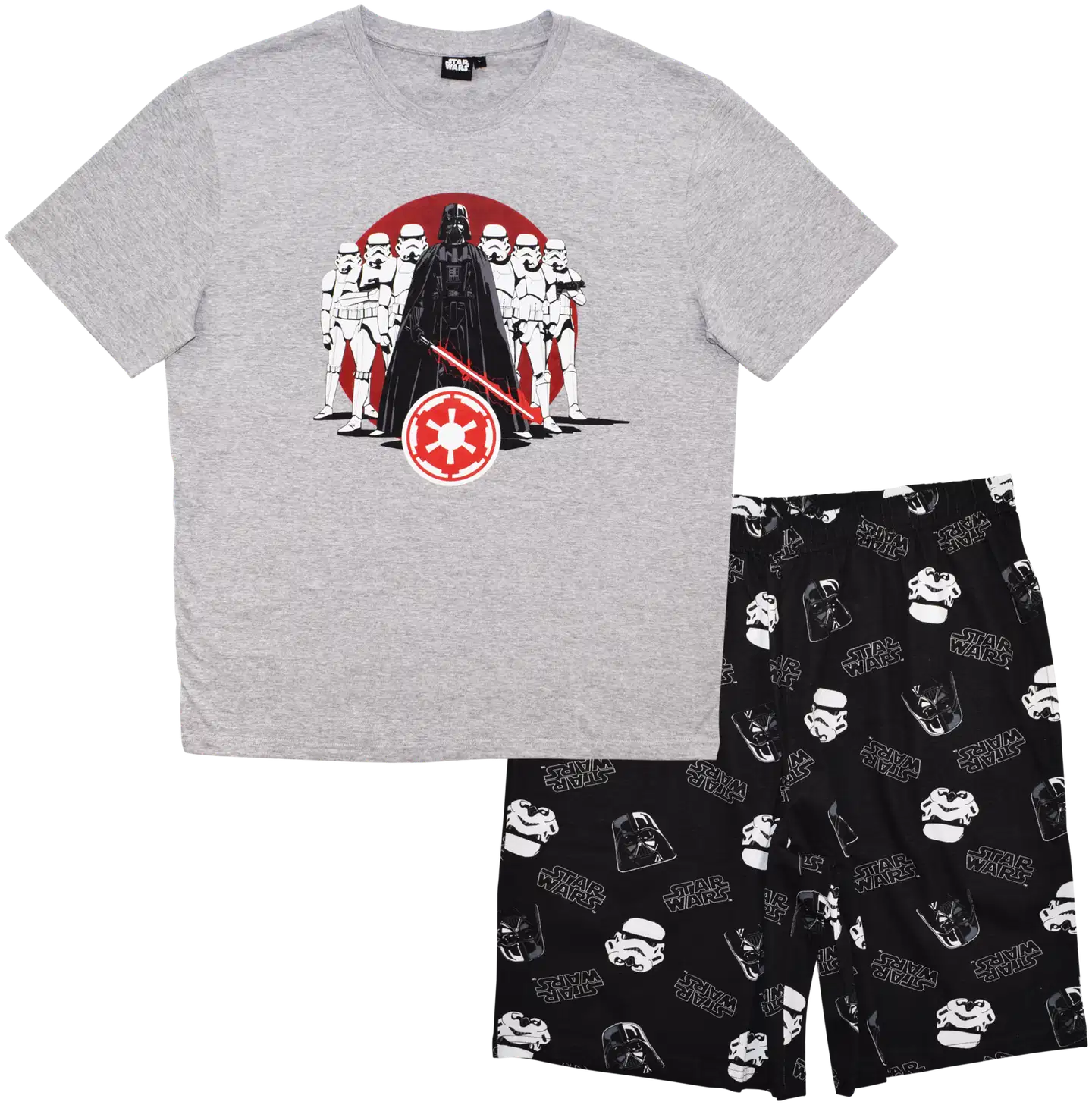 Star Wars miesten shortsipyjama SMI-SWCL-3 - Harmaa/musta