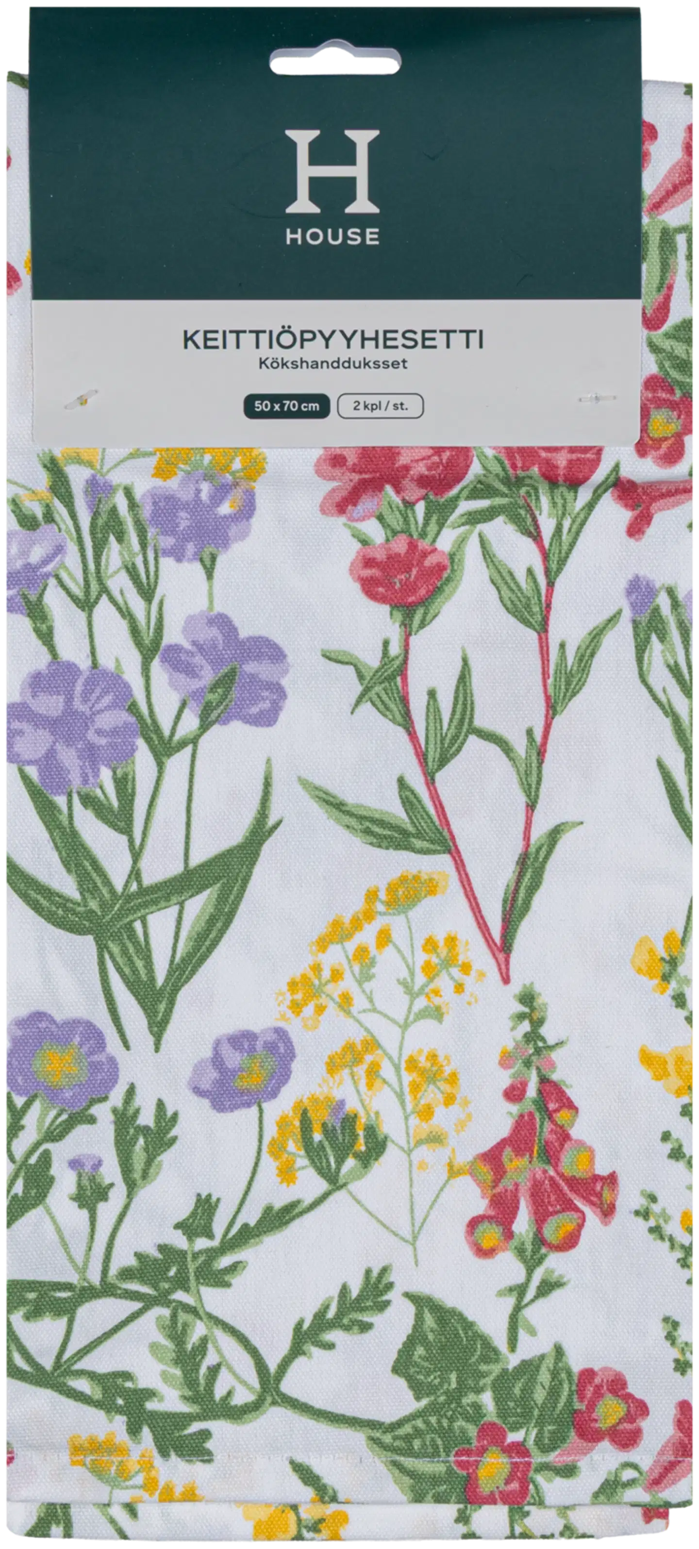 House keittiöpyyhe Wild floral vihreä 2-pack - 4