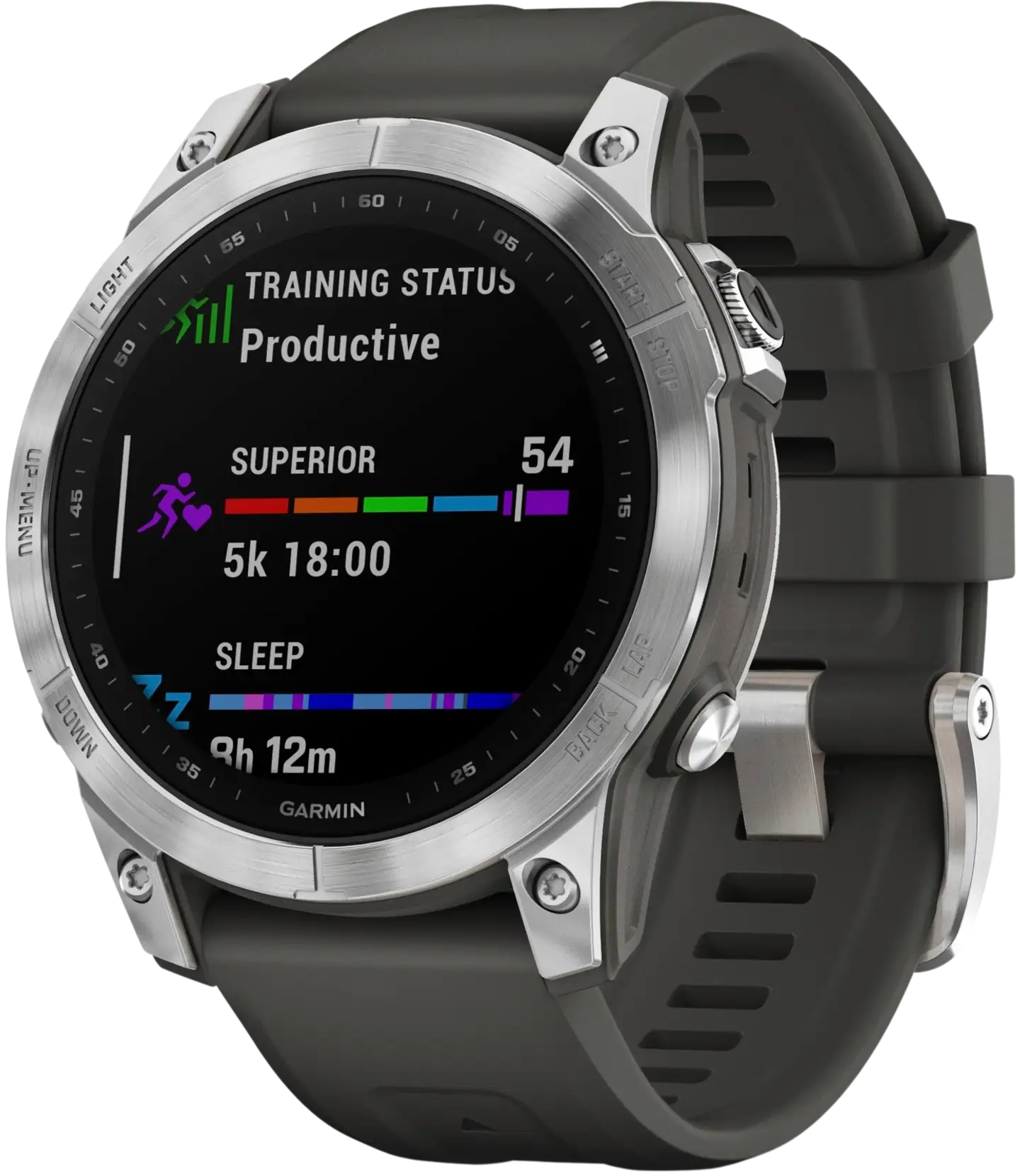 Garmin Fenix 7 hopea/grafiitinharmaa multisport GPS kello - 3