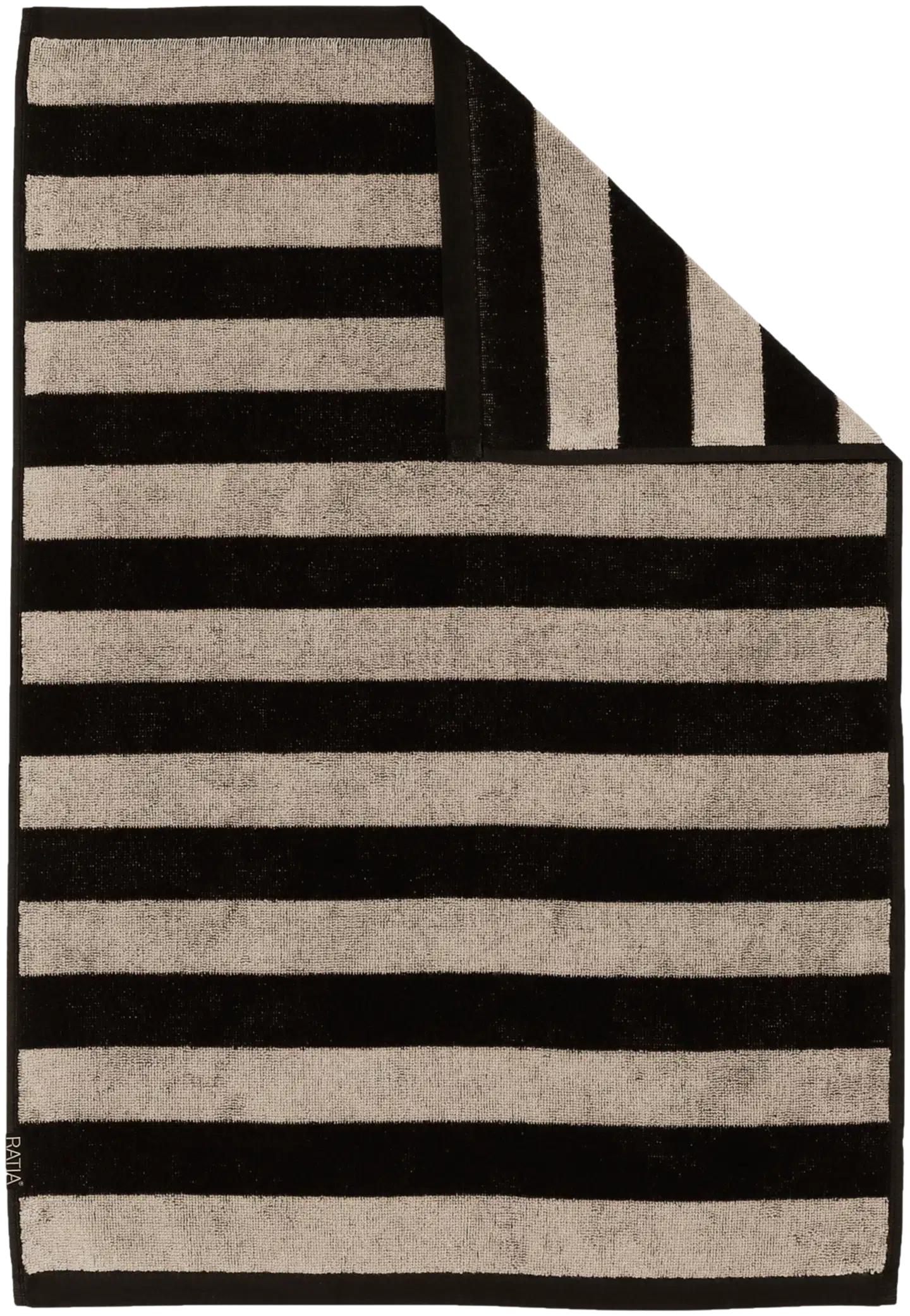 Ratia käsipyyhe Raita 40x40mm 50x70 cm musta/greige - 1