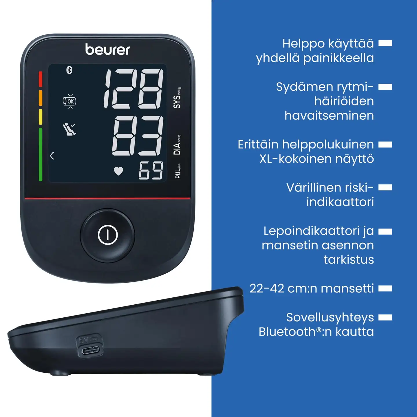 Beurer verenpainemittari Bluetooth BM48 BT - 9