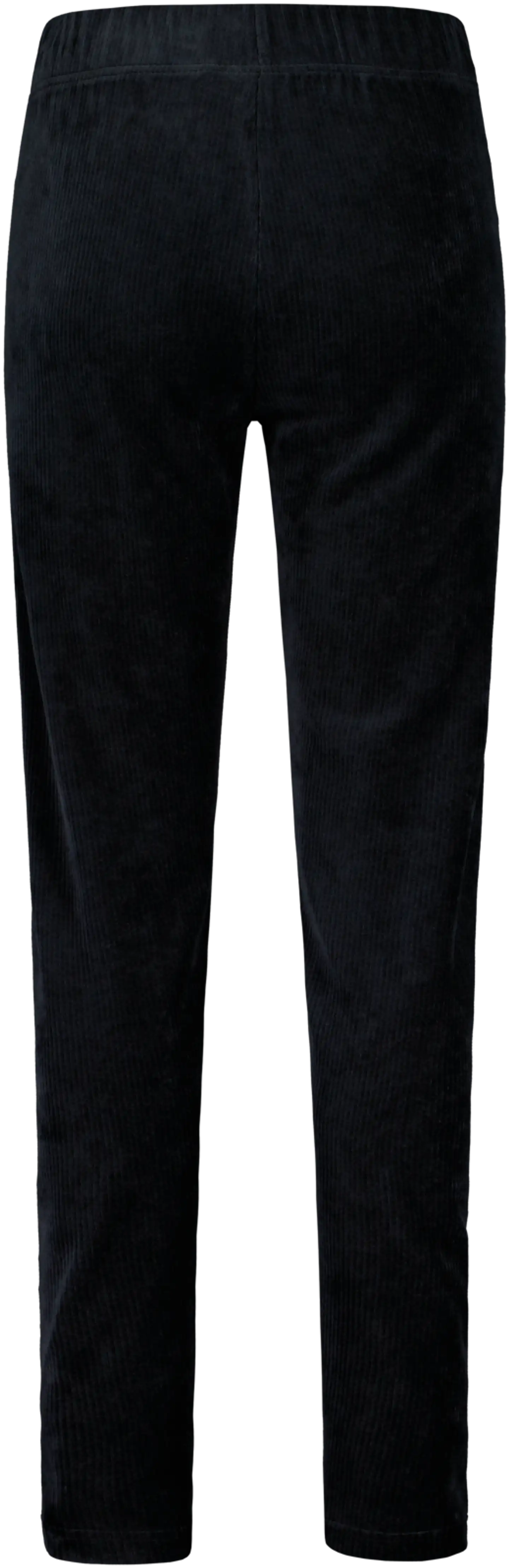 House naisten samettiset ribbileggingsit Velour leg - BLACK - 2