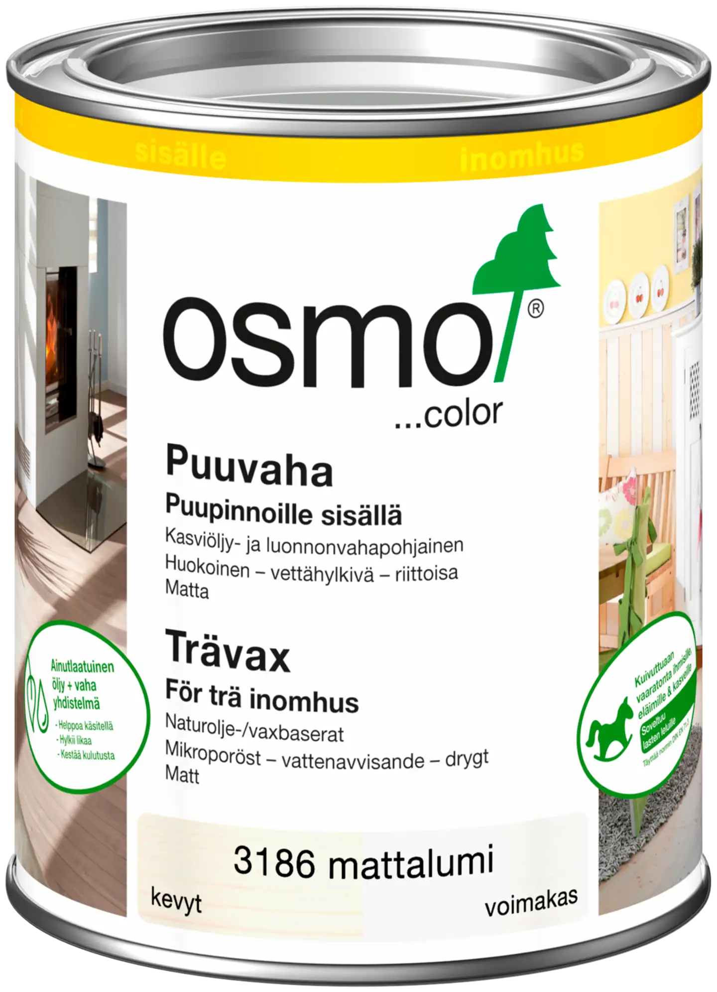 Osmo Color 750ml puuvaha 3186 mattalumi - 1