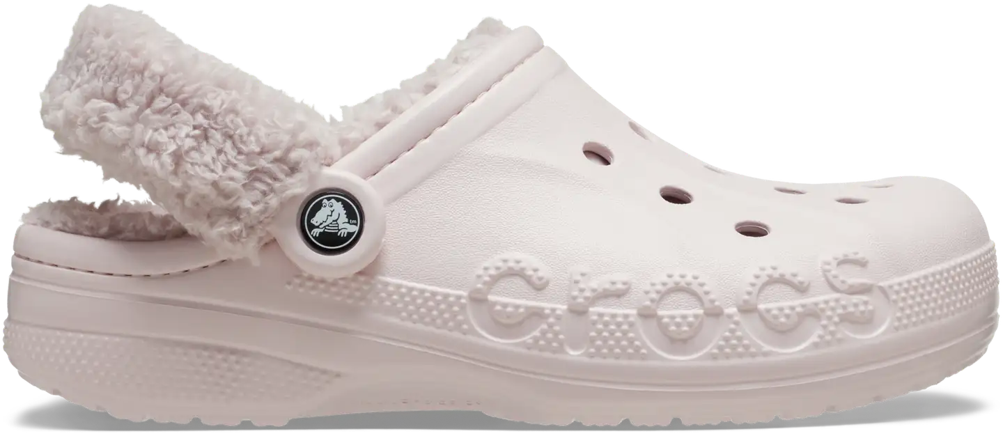 Crocs naisten pistokas Baya Lined Fuzz Strap Clog - Barely Pink - 1