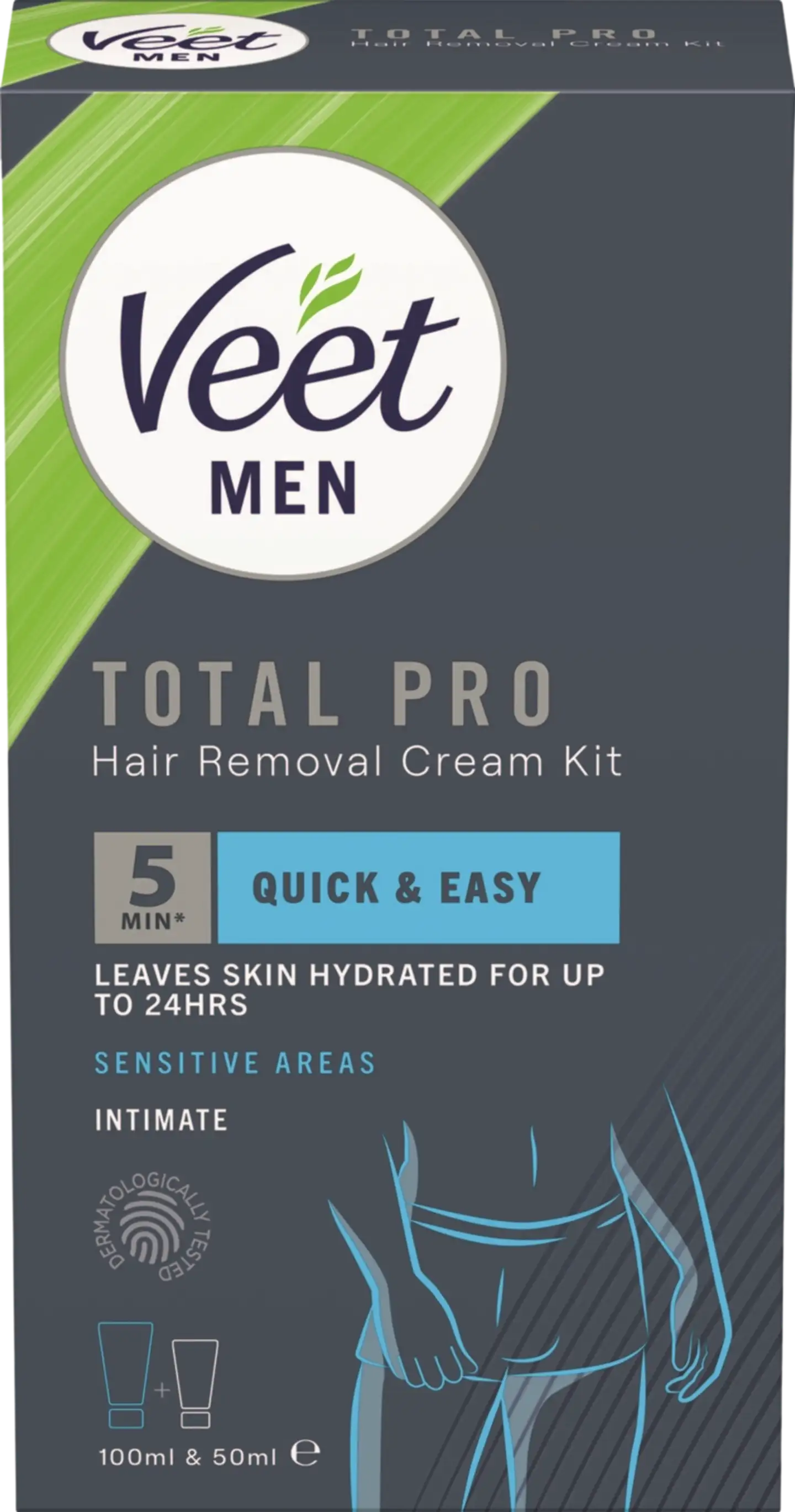 Veet Men Total Pro Ihokarvanpoistopakkaus 150ml