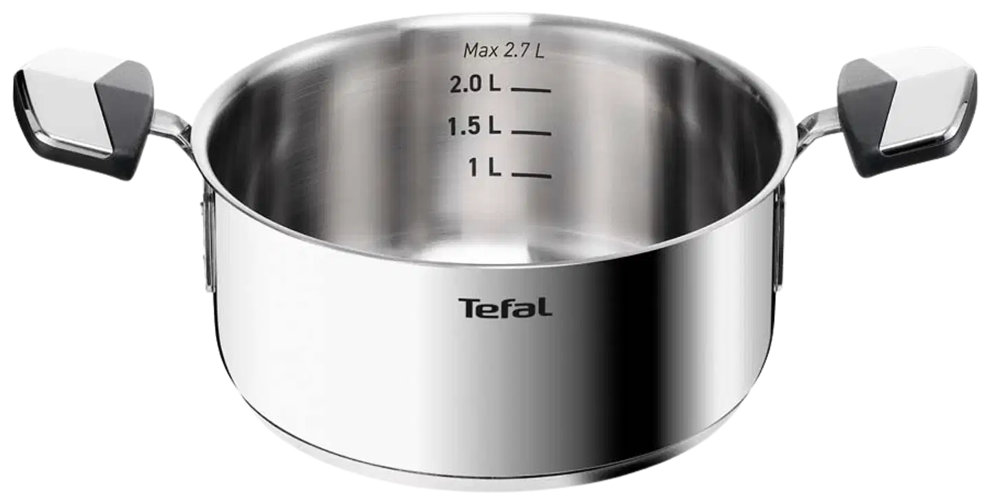 Tefal Emotion Plus pinnoittamaton teräskattila 20 cm + kansi E3284444 - 3