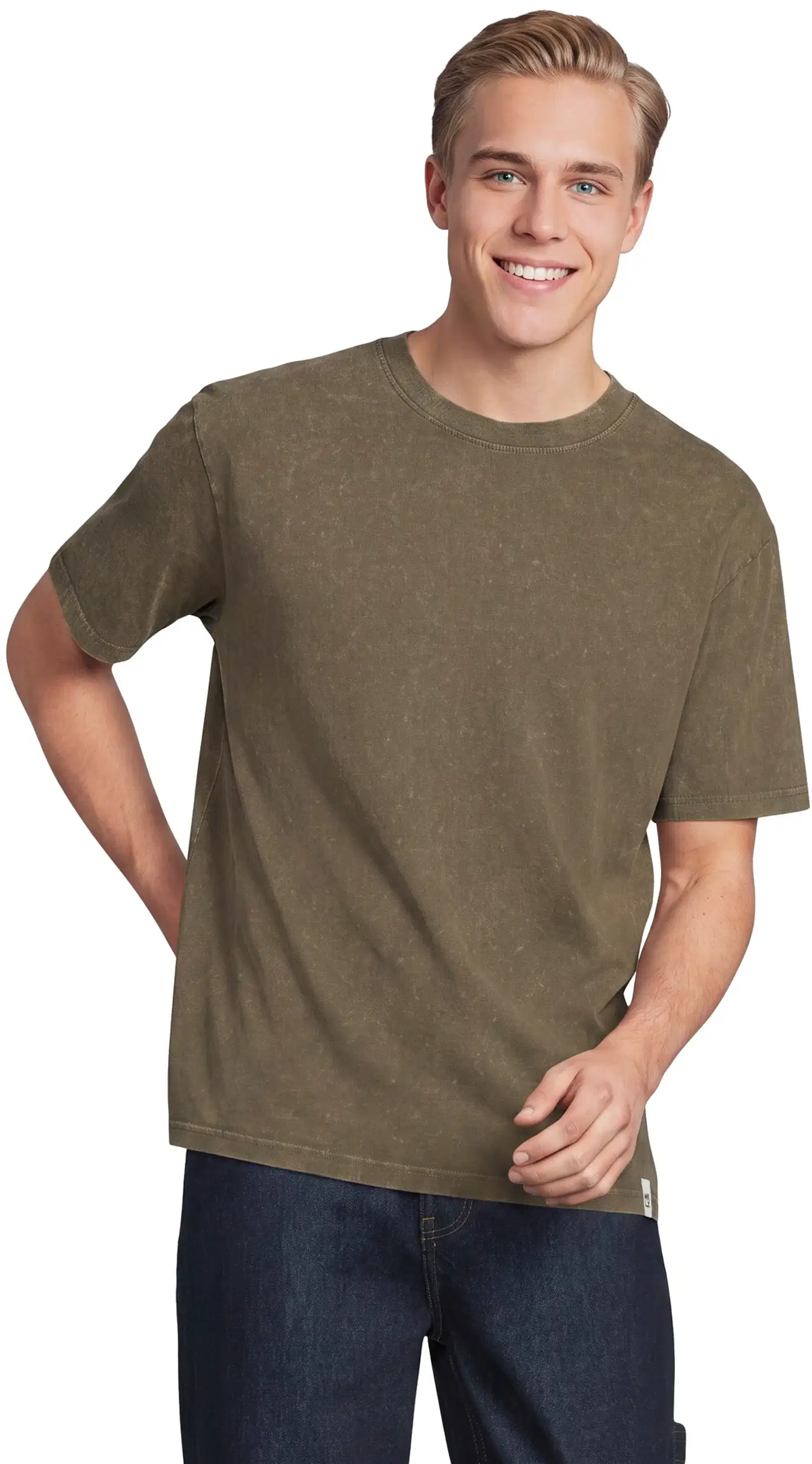 WKLY. miesten T-paita kulutuspesu, oversize 195W482406 - Beech acid - 1