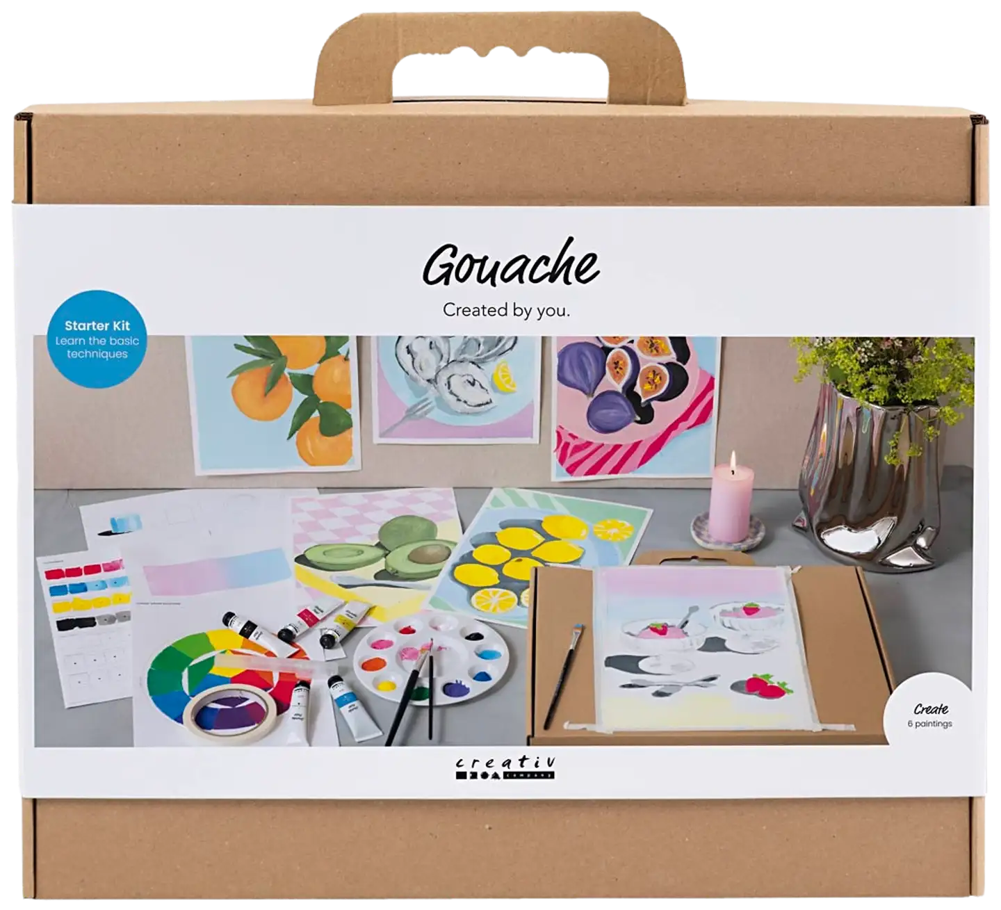 Aloituspakkaus guassimaalaukseen, Maalaukset, värilajitelma, 1pkk/ 1 pkt - 1